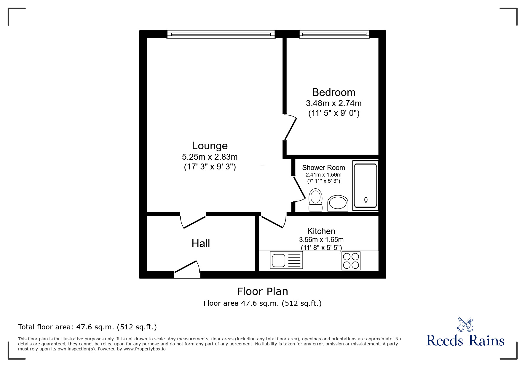 Floorplan of 1 bedroom  House to rent, Bethesda Street, Burnley, Lancashire, BB11
