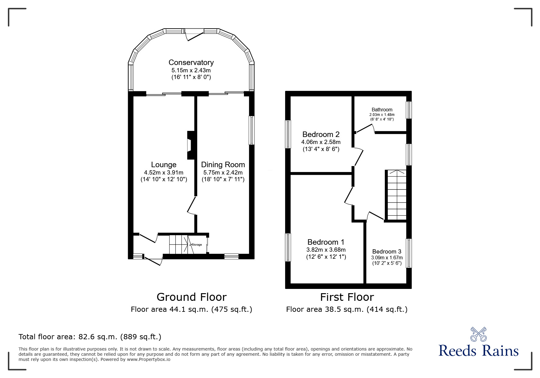 Floorplan of 3 bedroom Semi Detached House for sale, Hallam Road, Nelson, Lancashire, BB9