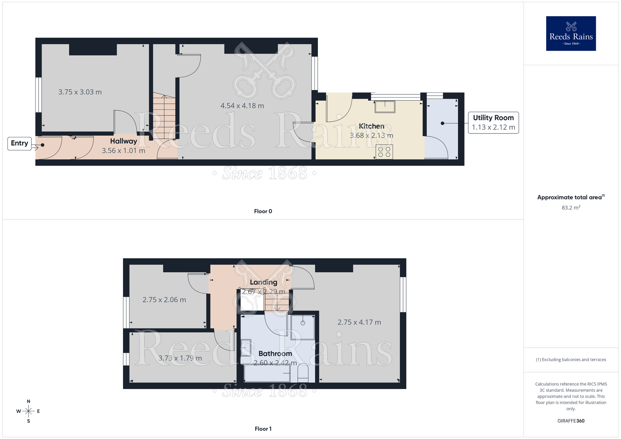Floorplan of 3 bedroom Mid Terrace House for sale, Hollingreave Road, Burnley, Lancashire, BB11