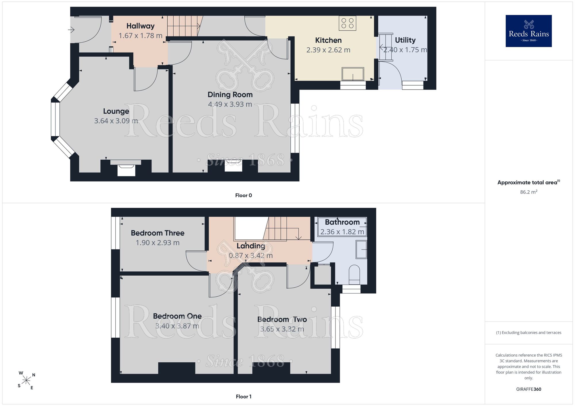 Floorplan of 3 bedroom Mid Terrace House to rent, Clevelands Road, Burnley, Lancashire, BB11