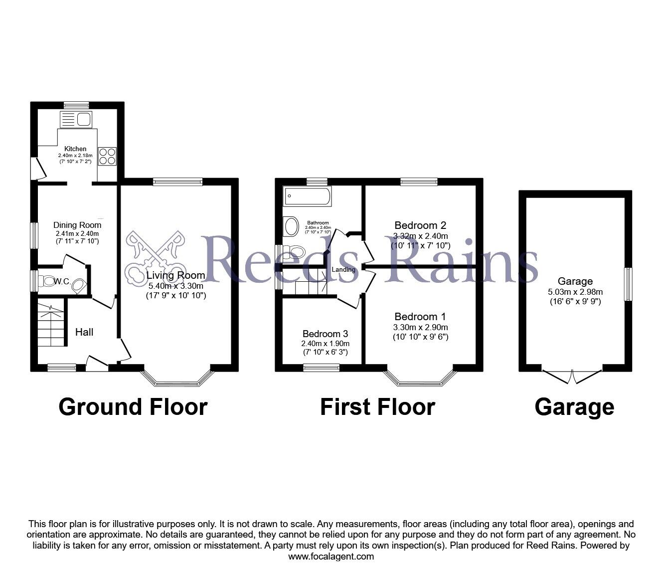 Floorplan of 3 bedroom Semi Detached House for sale, Coleshill Avenue, Burnley, Lancashire, BB10