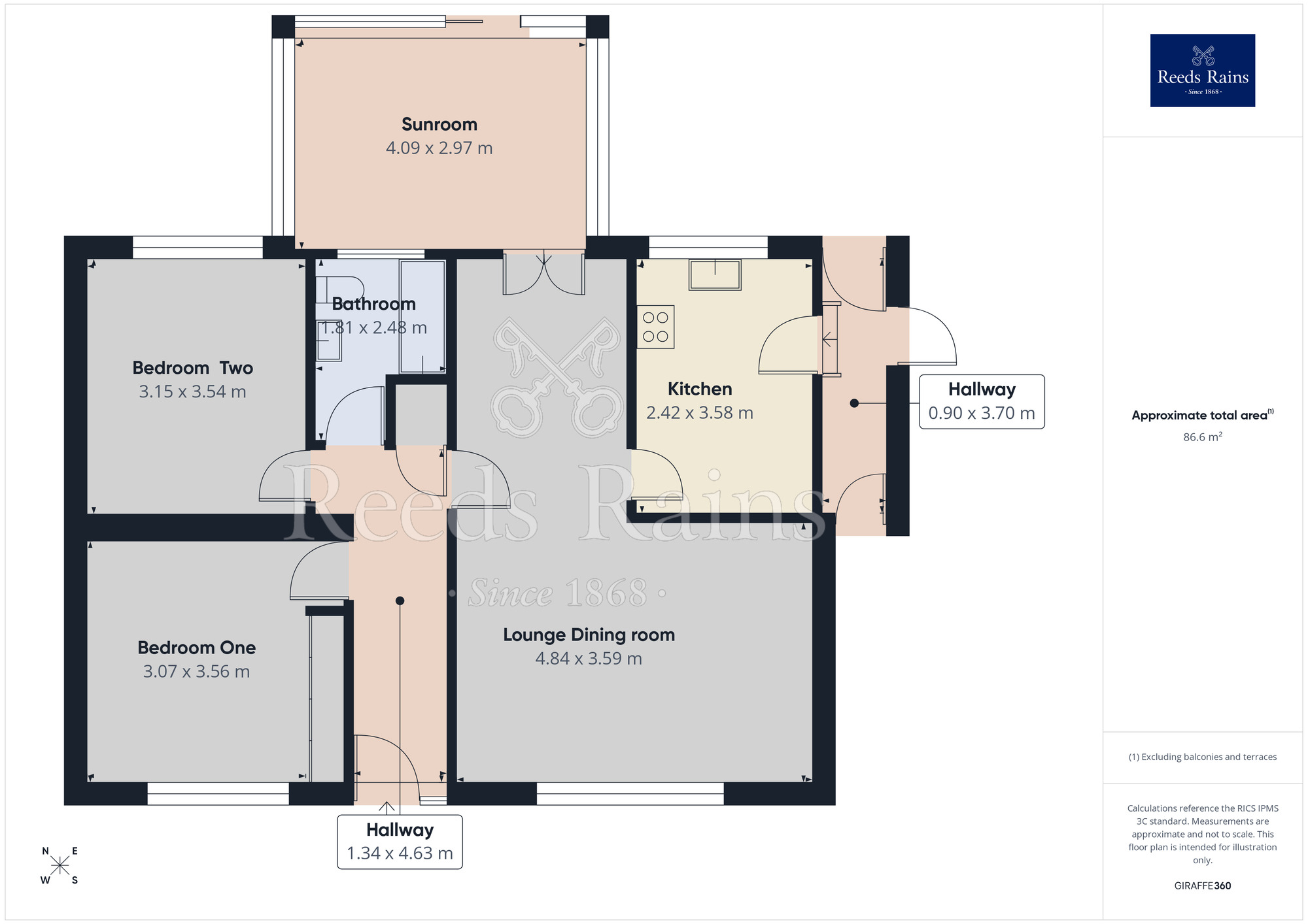 Floorplan of 2 bedroom Detached Bungalow for sale, Langwyth Road, Burnley, Lancashire, BB10