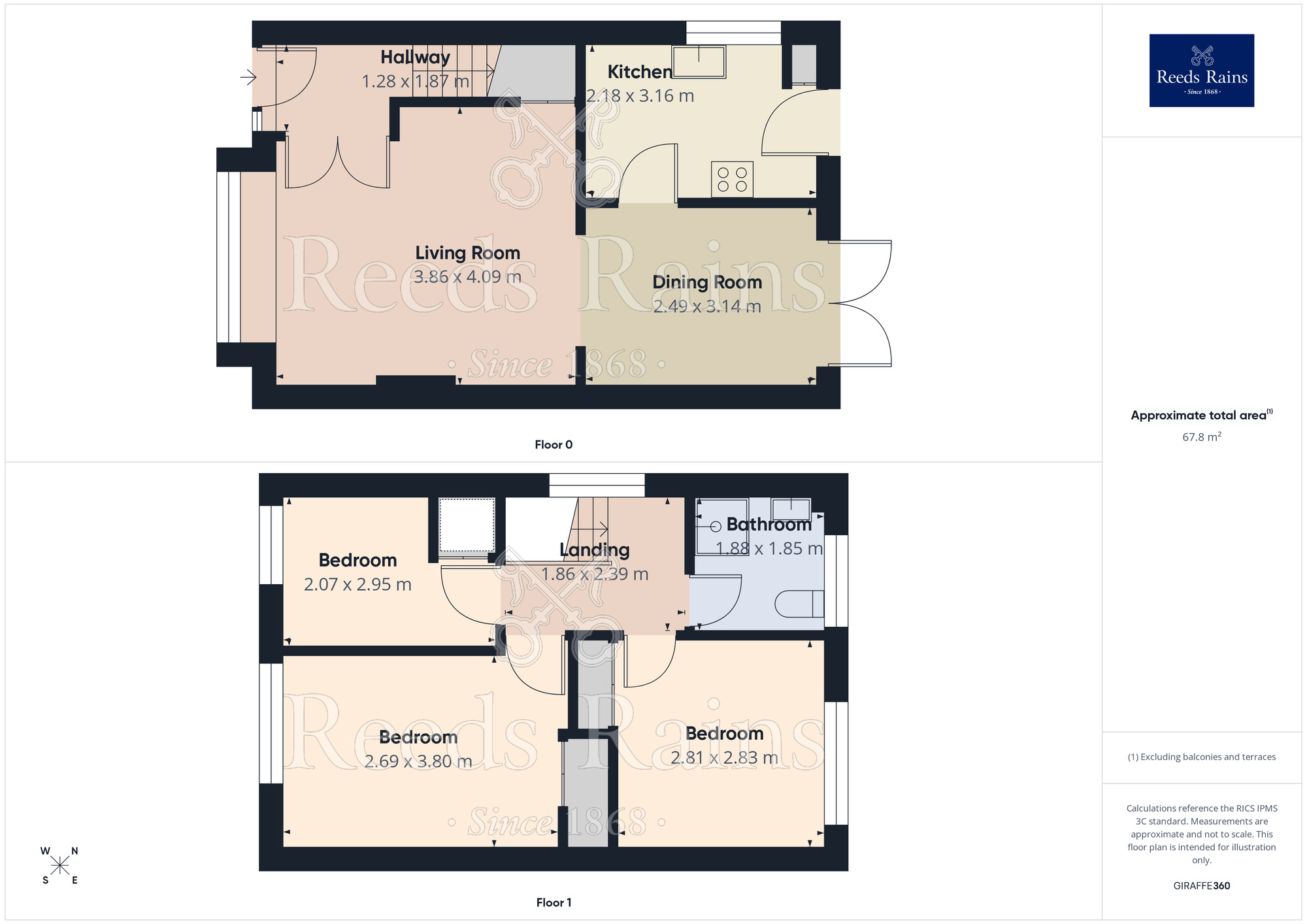 Floorplan of 3 bedroom Semi Detached House for sale, Hillingdon Road, Burnley, Lancashire, BB10