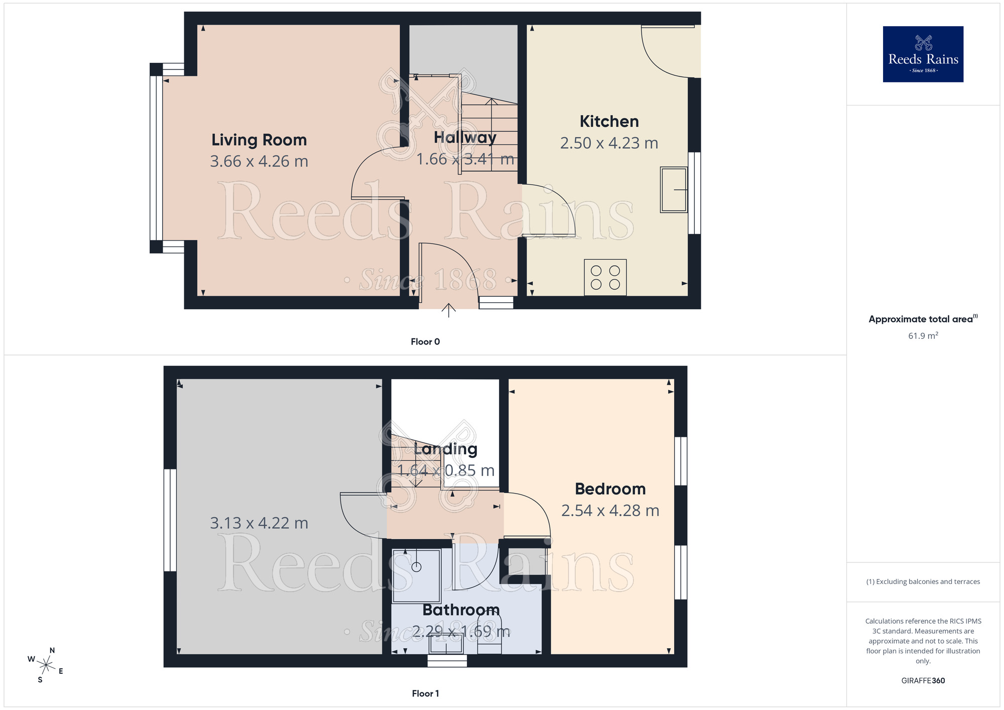 Floorplan of 2 bedroom Semi Detached House for sale, Matlock Grove, Burnley, Lancashire, BB10