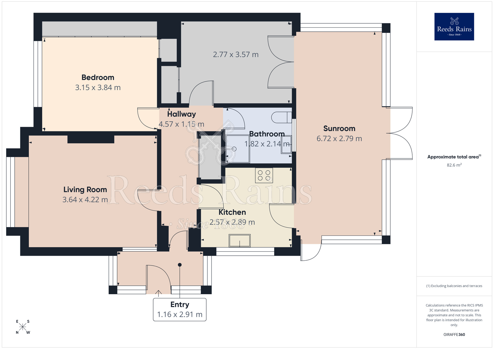 Floorplan of 2 bedroom Semi Detached Bungalow for sale, Horning Crescent, Burnley, Lancashire, BB10