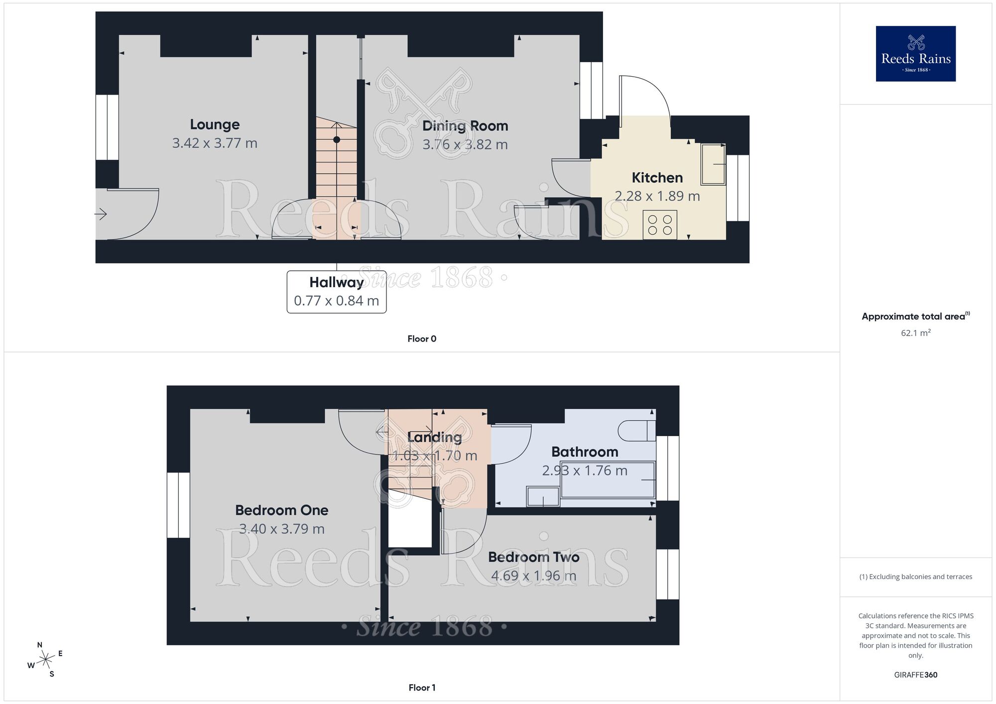 Floorplan of 2 bedroom Mid Terrace House to rent, Plumbe Street, Burnley, Lancashire, BB11