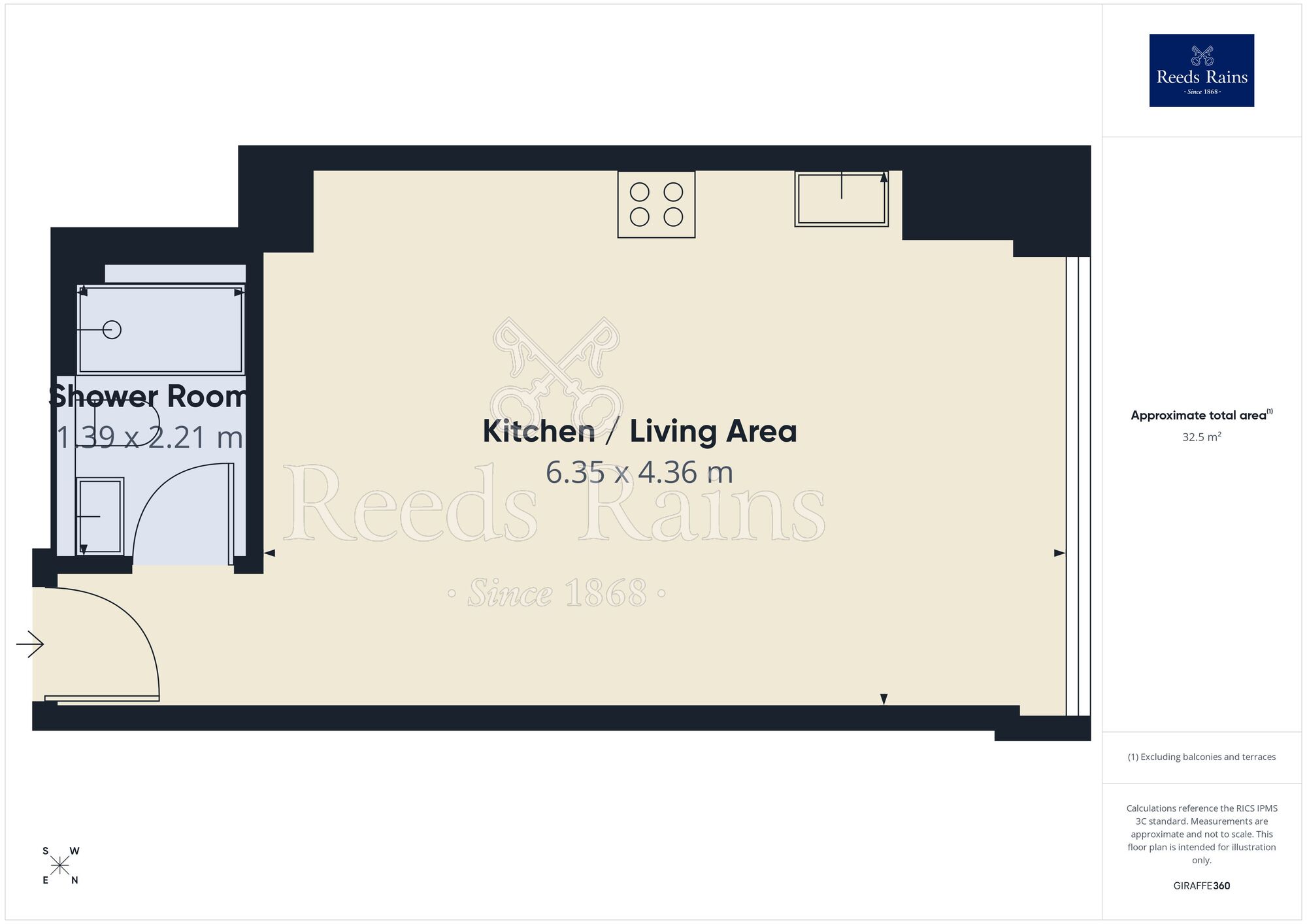 Floorplan of 1 bedroom Flat to rent, Bethesda Street, Burnley, Lancashire, BB11