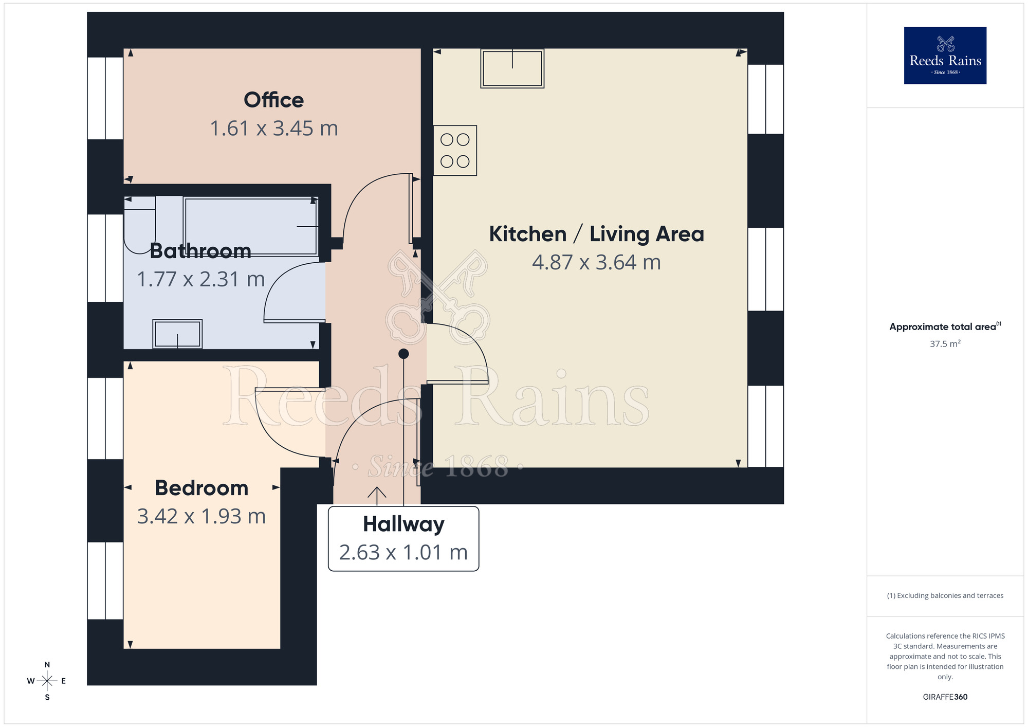 Floorplan of 2 bedroom Flat for sale, Ightenhill Street, Padiham, Lancashire, BB12