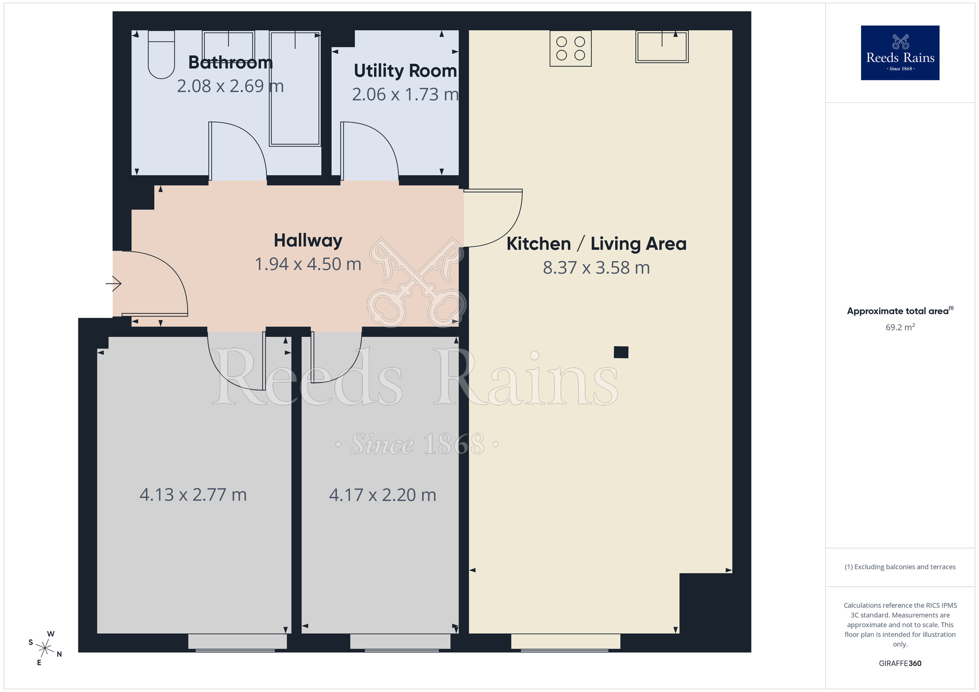 Floorplan of 2 bedroom Flat for sale, Healey Wood Road, Burnley, Lancashire, BB11