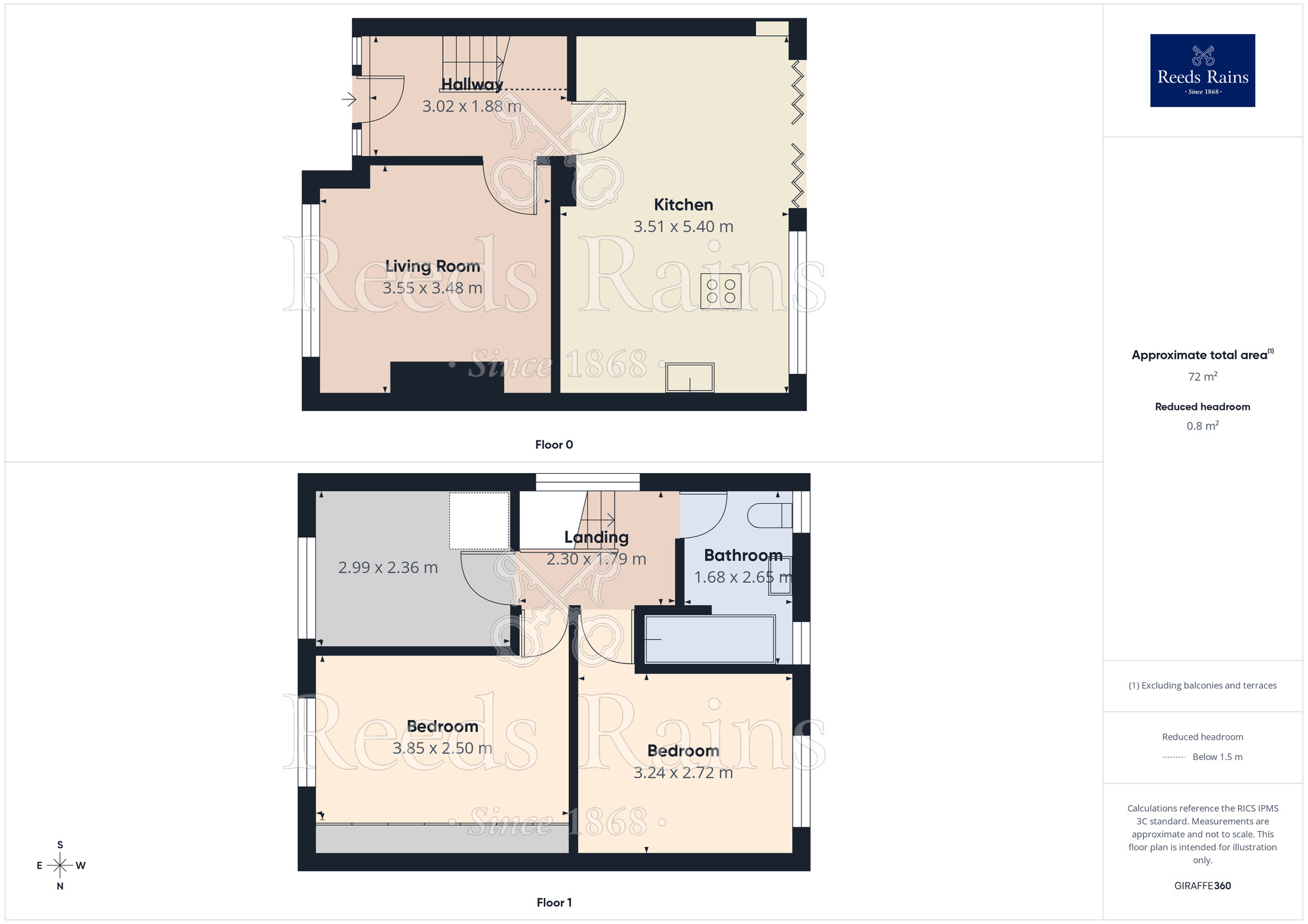 Floorplan of 3 bedroom Semi Detached House for sale, Linton Drive, Burnley, Lancashire, BB11