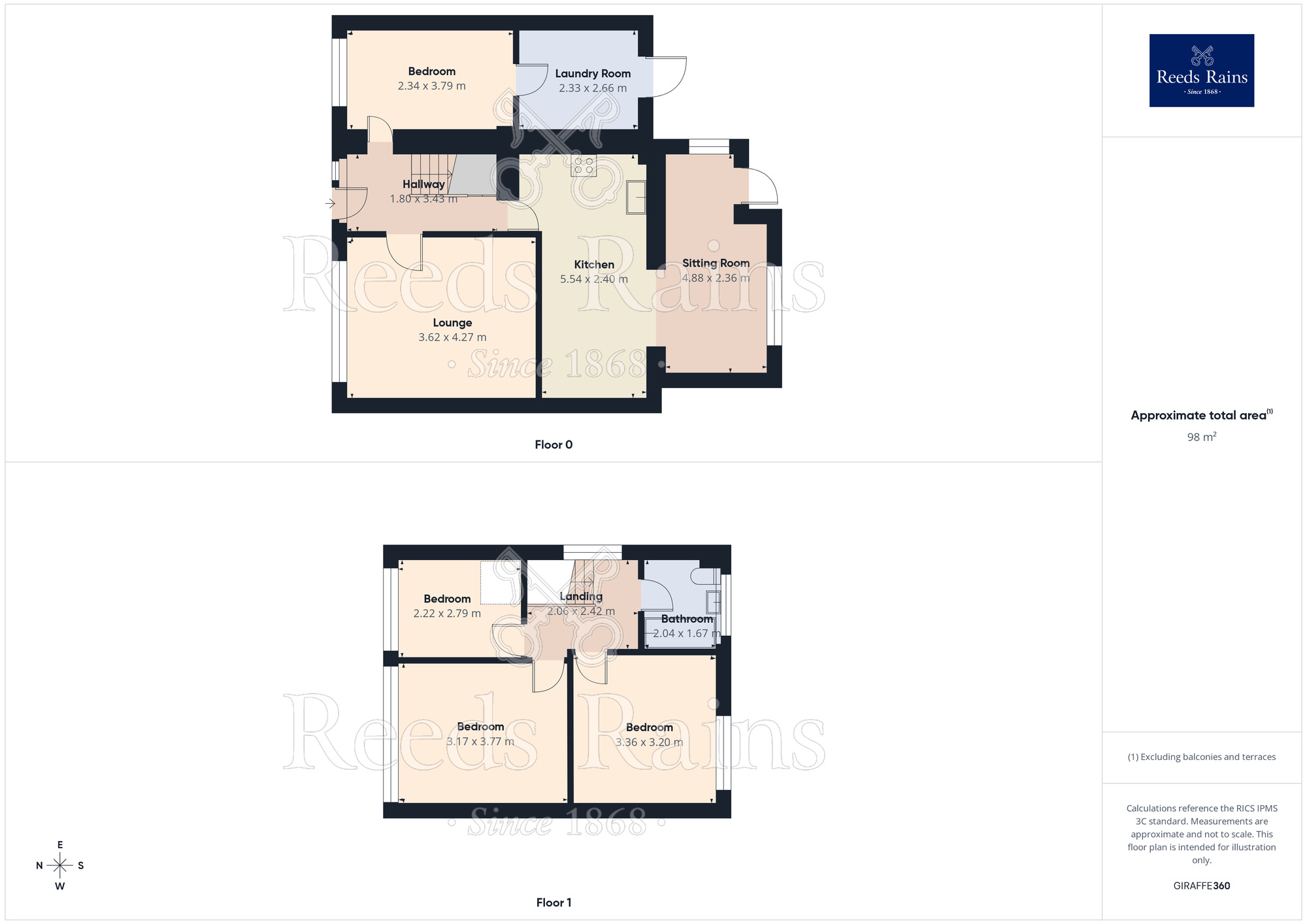 Floorplan of 4 bedroom Semi Detached House for sale, Kings Drive, Padiham, Lancashire, BB12