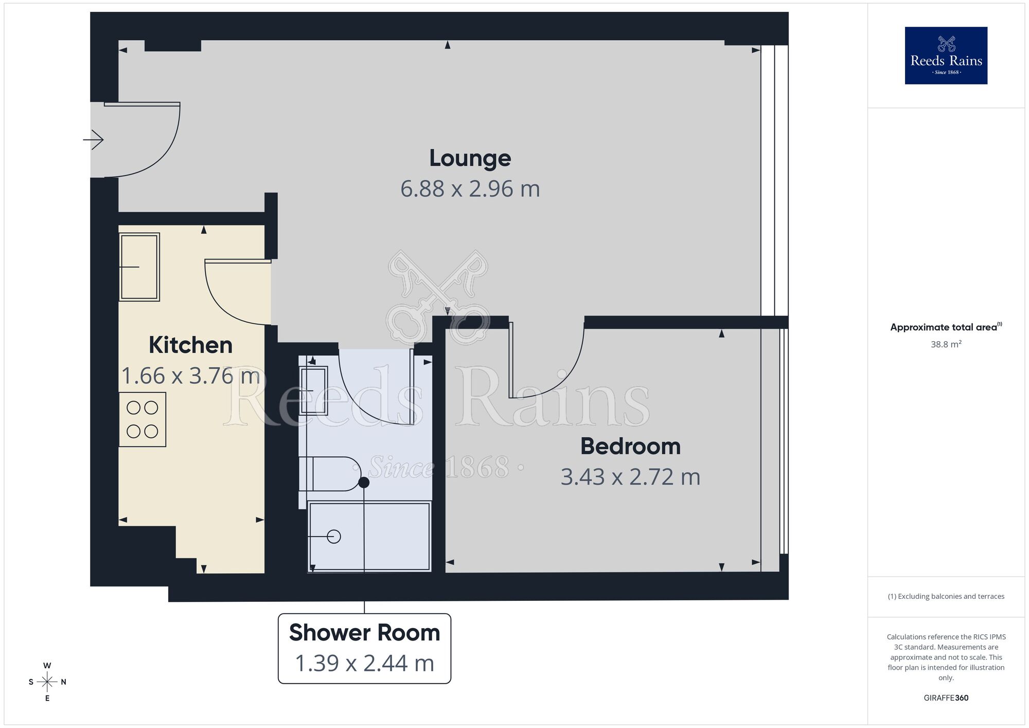 Floorplan of 1 bedroom House to rent, Bethesda Street, Burnley, Lancashire, BB11