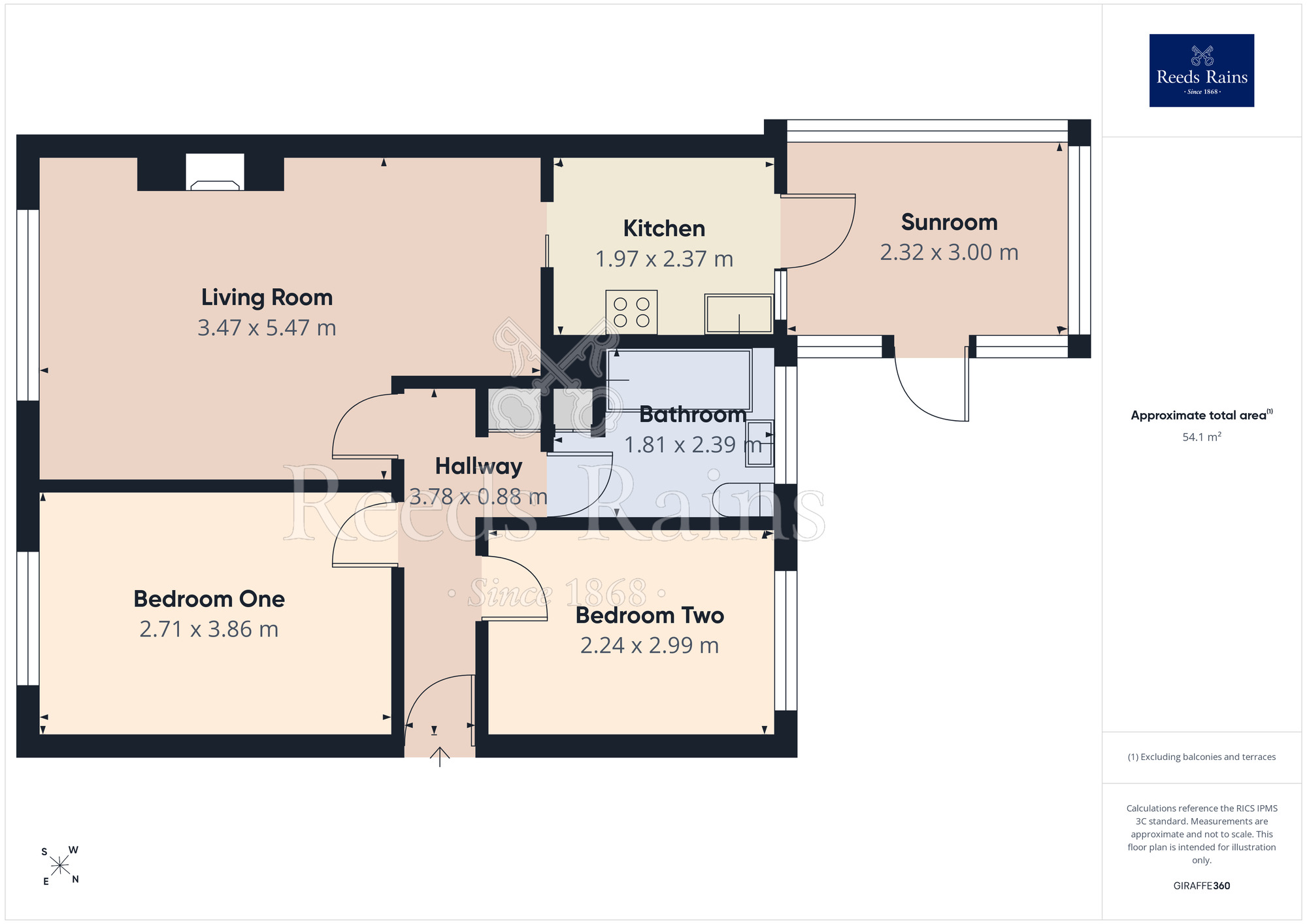Floorplan of 2 bedroom Semi Detached Bungalow for sale, Minehead Avenue, Burnley, Lancashire, BB10