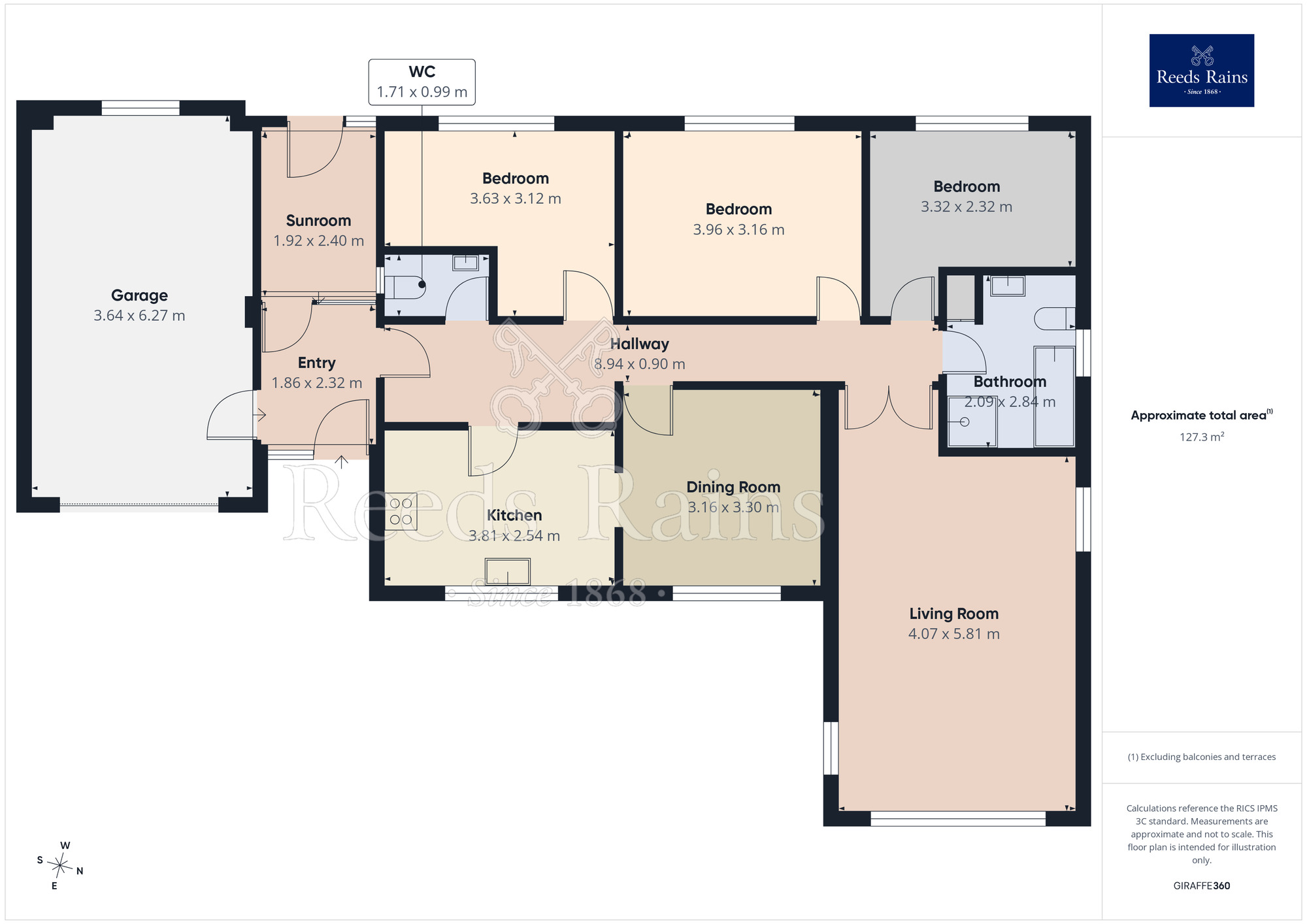 Floorplan of 3 bedroom Detached Bungalow for sale, Red Lees Road, Burnley, Lancashire, BB10