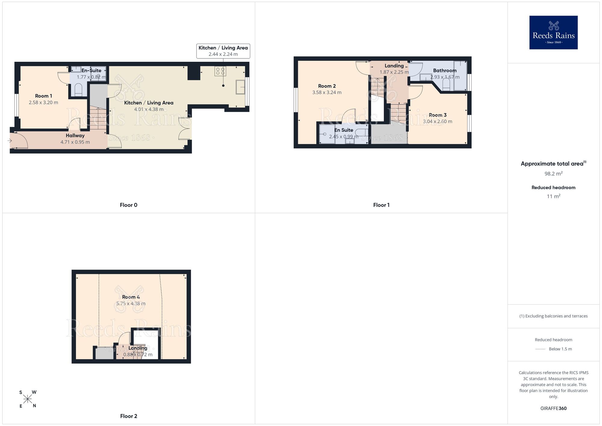 Floorplan of 1 bedroom Mid Terrace House to rent, Burnley Road, Clayton Le Moors, Lancashire, BB5