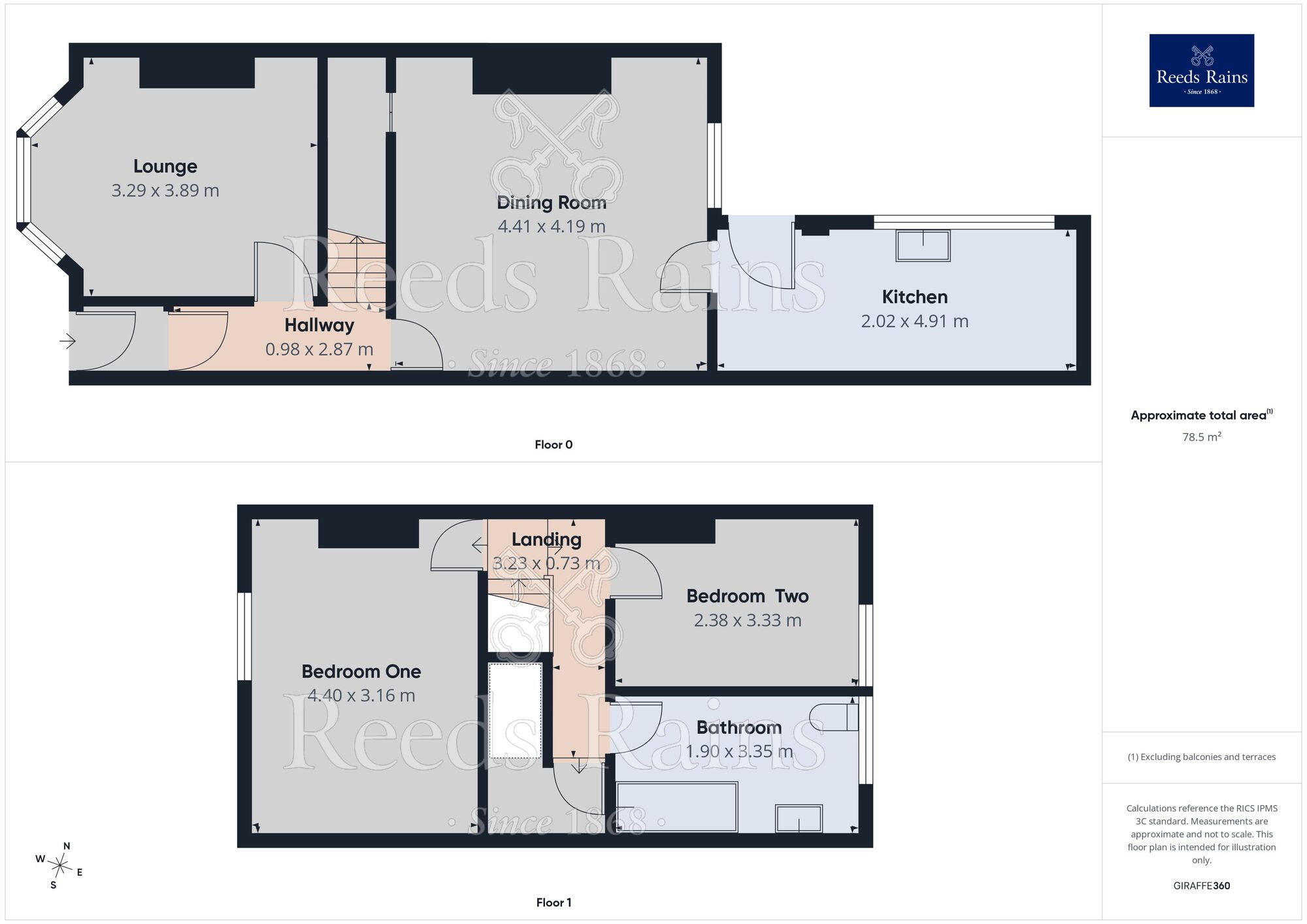Floorplan of 2 bedroom Mid Terrace House to rent, Cog Lane, Burnley, Lancashire, BB11