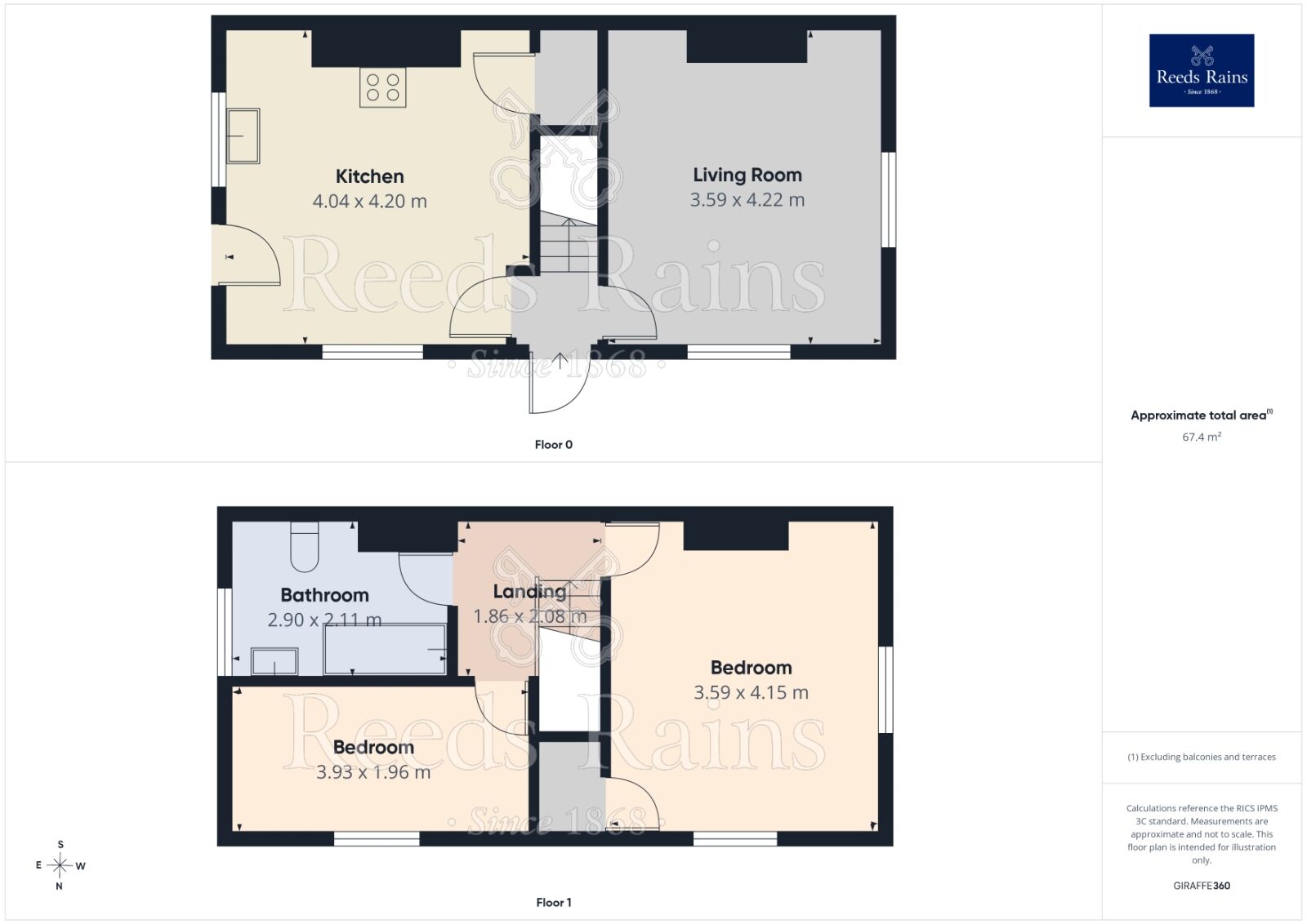 Floorplan of 2 bedroom Mid Terrace House for sale, Murray Street, Burnley, Lancashire, BB10