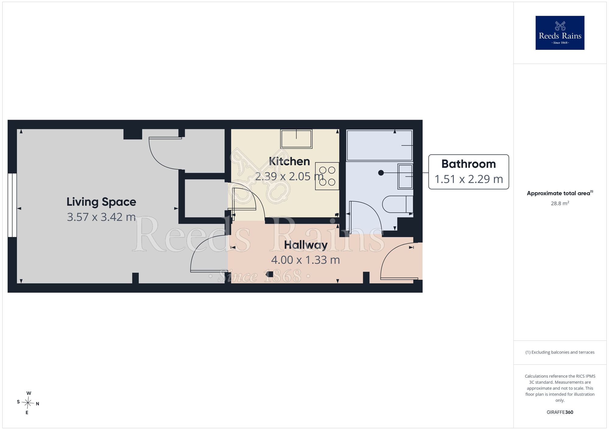 Floorplan of 1 bedroom Flat to rent, Victoria Apartments, Padiham, Lancashire, BB12