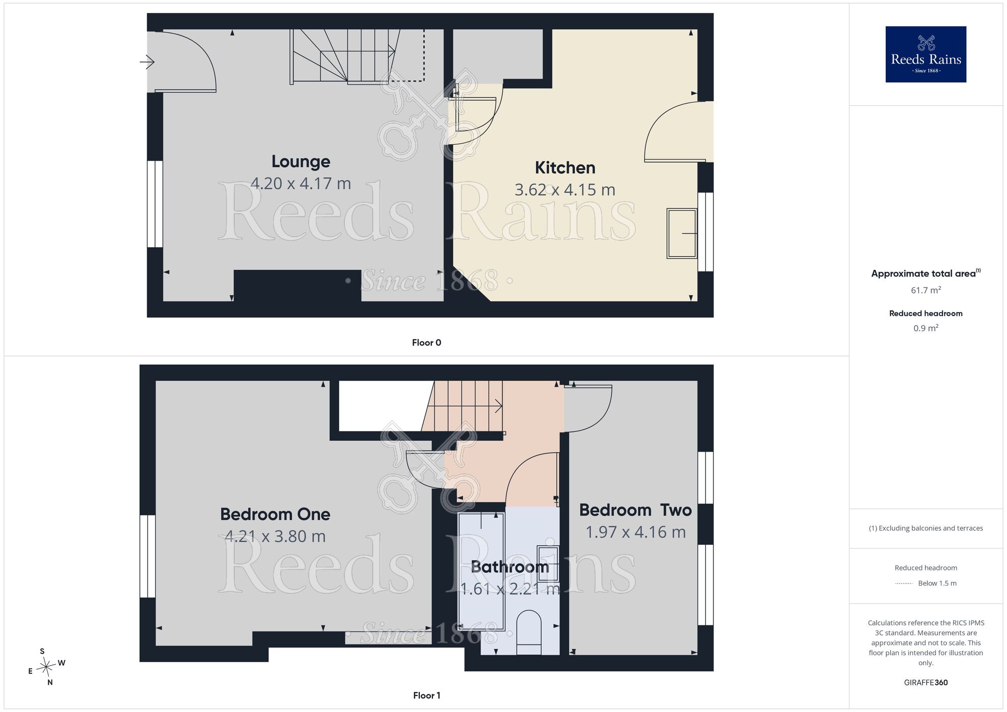 Floorplan of 2 bedroom Mid Terrace House to rent, Belgrave Street, Nelson, Lancashire, BB9