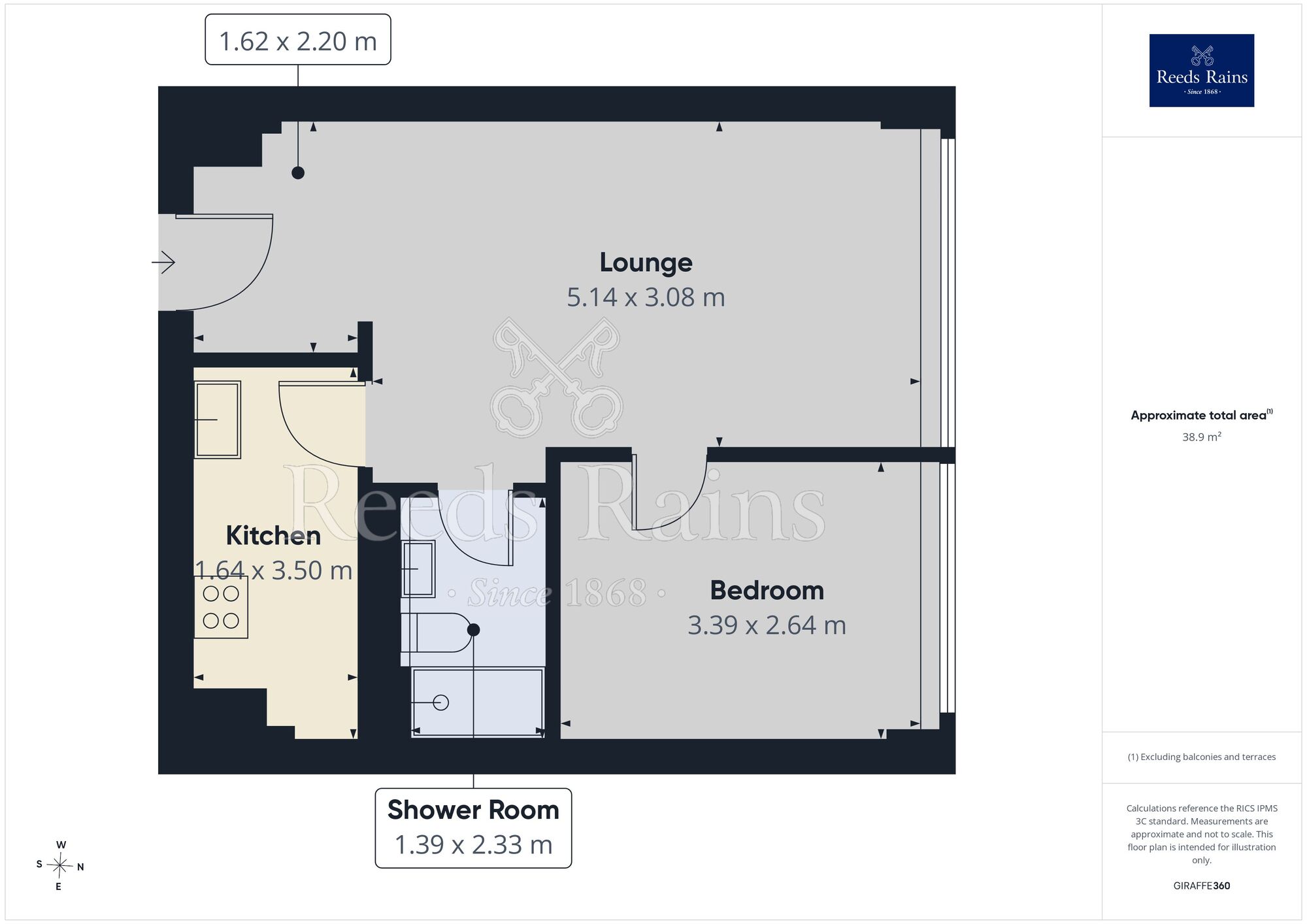 Floorplan of 1 bedroom House to rent, Bethesda Street, Burnley, Lancashire, BB11