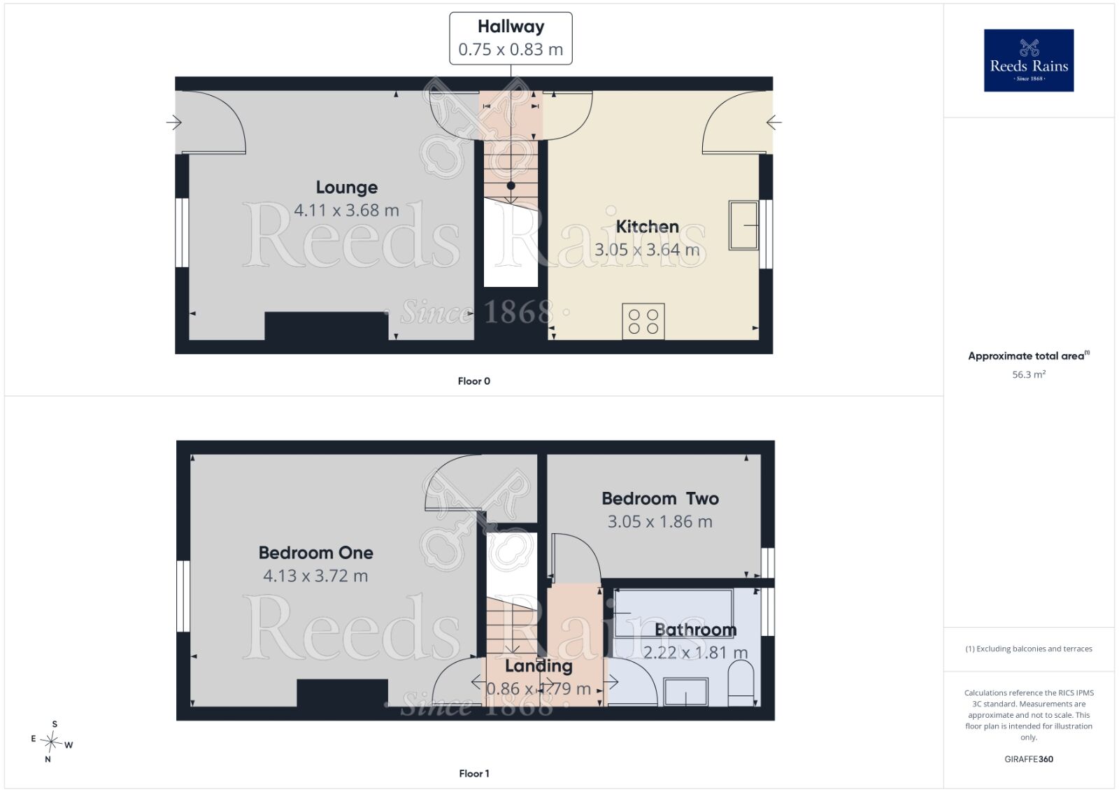 Floorplan of 2 bedroom Mid Terrace House for sale, Branch Road, Burnley, Lancashire, BB11