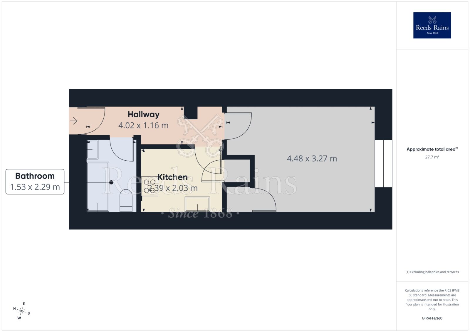 Floorplan of 1 bedroom Flat for sale, Victoria Apartments, Padiham, Lancashire, BB12