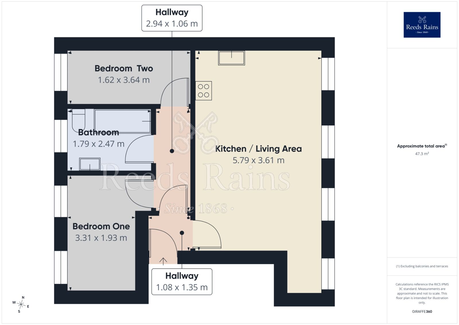 Floorplan of 2 bedroom Flat for sale, Ightenhill Street, Padiham, Lancashire, BB12