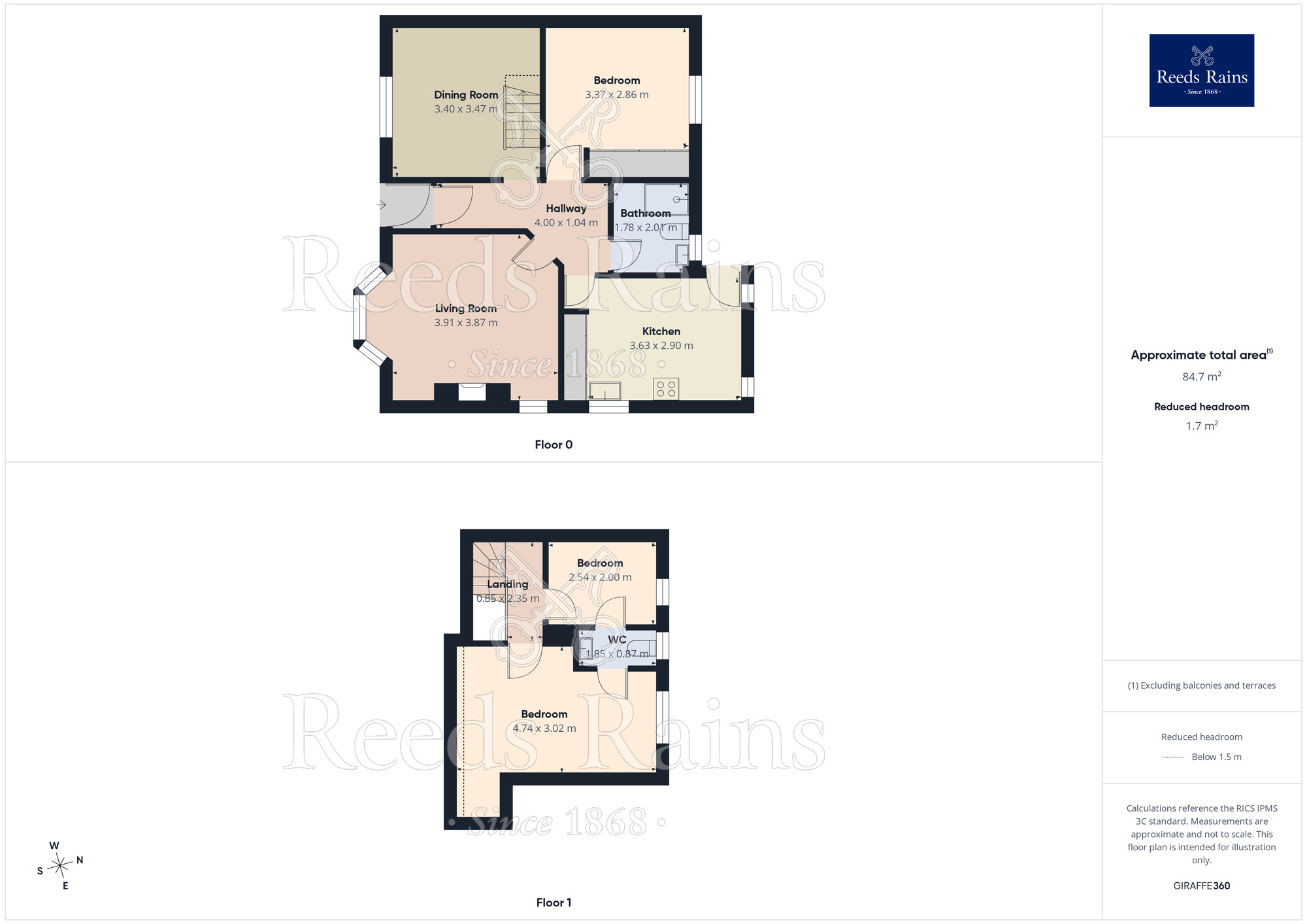 Floorplan of 3 bedroom Semi Detached Bungalow for sale, Reedley Road, Burnley, Lancashire, BB10