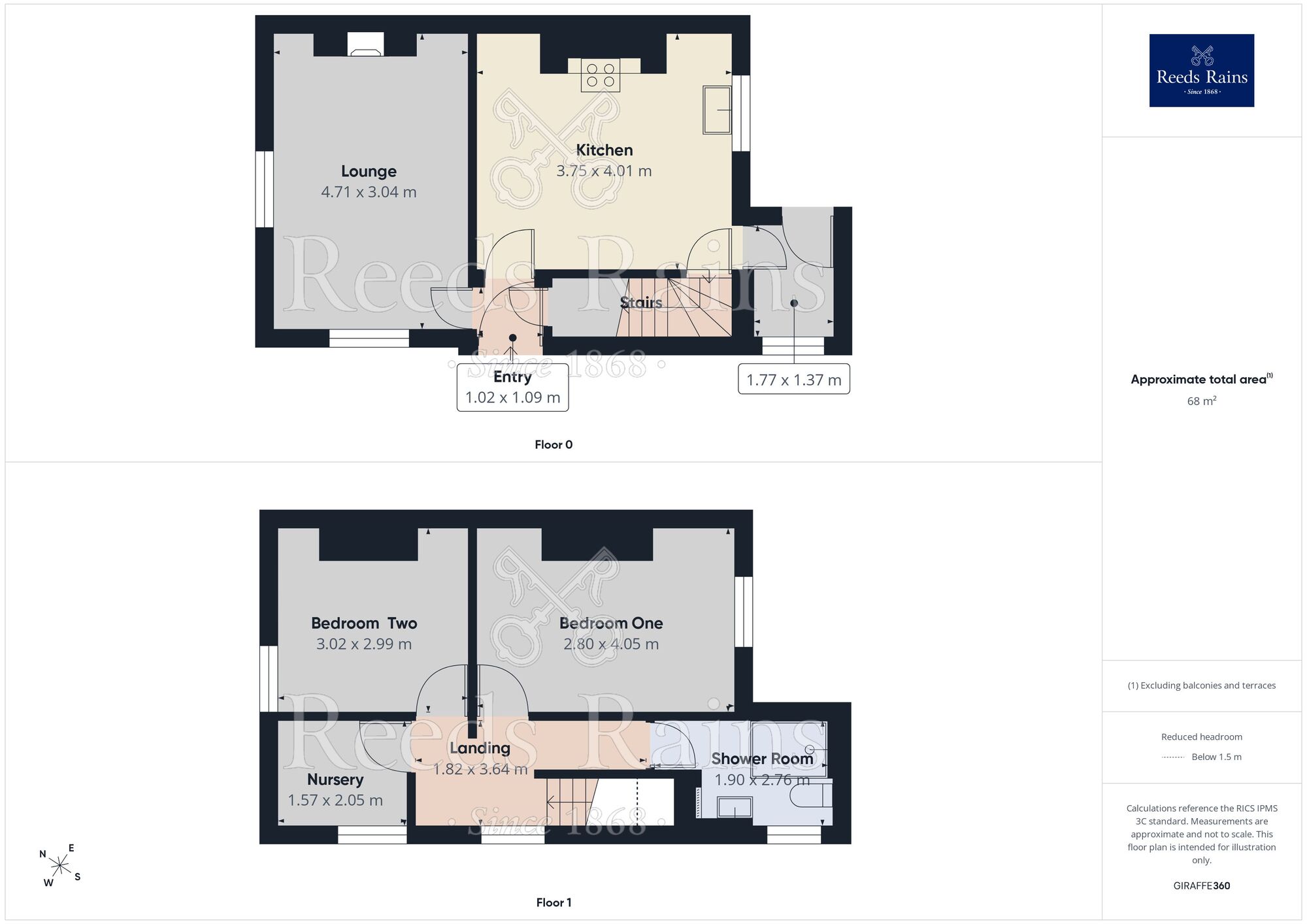 Floorplan of 3 bedroom End Terrace House to rent, Clifton Street, Burnley, Lancashire, BB12