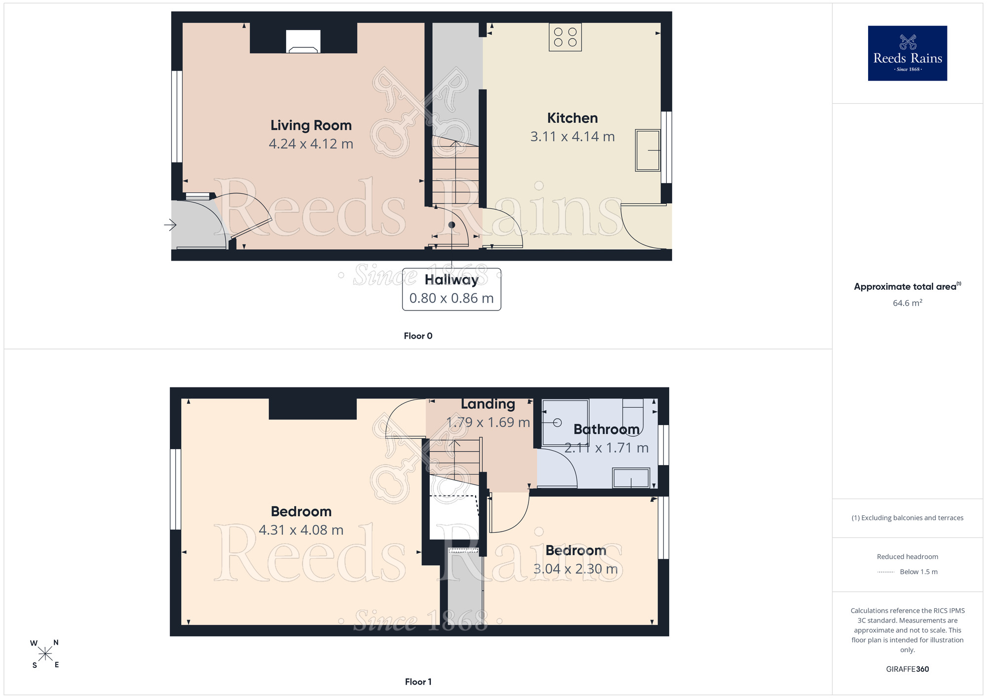 Floorplan of 2 bedroom Mid Terrace House for sale, Pinder Street, Nelson, Lancashire, BB9