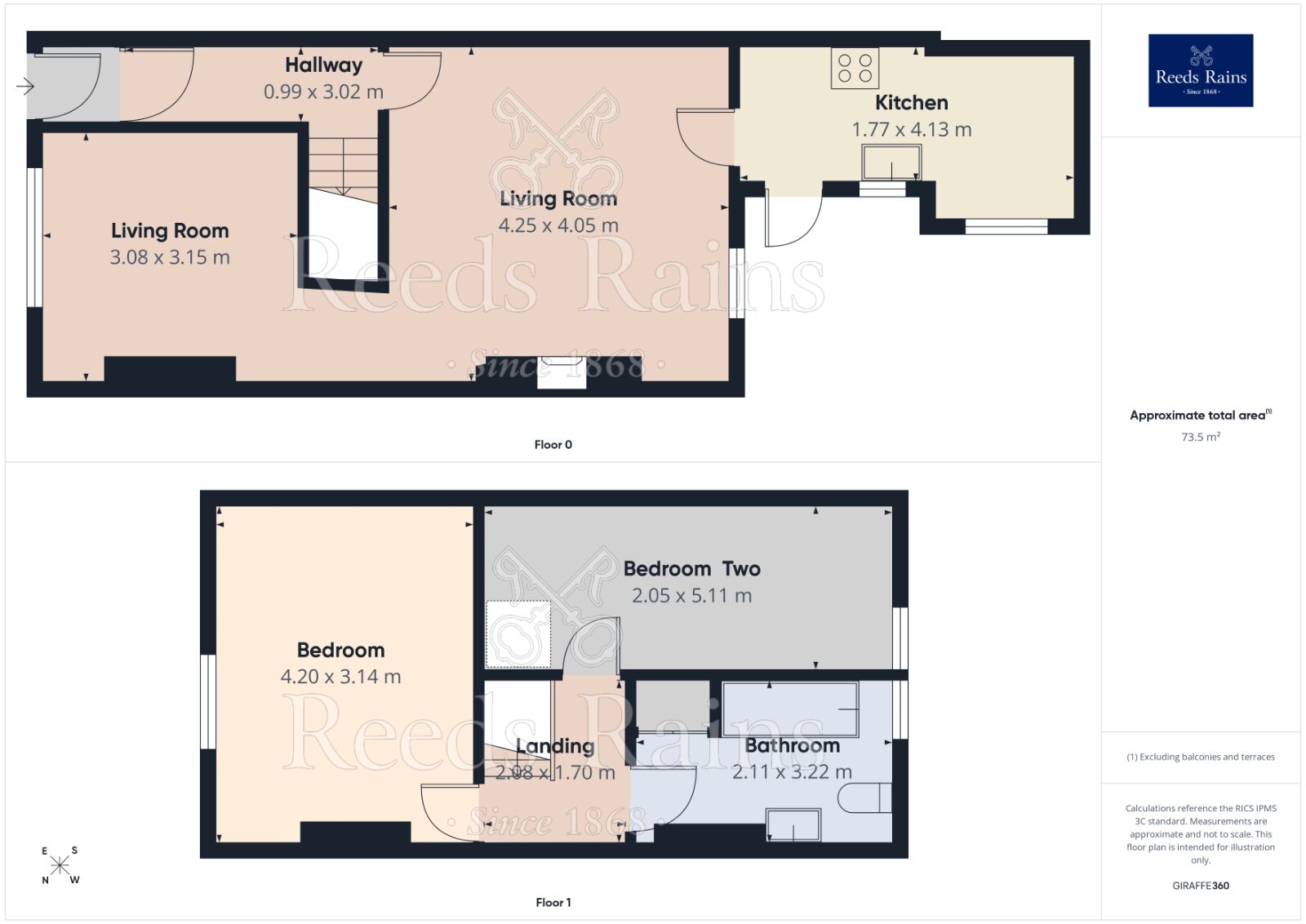 Floorplan of 2 bedroom Mid Terrace House for sale, Lark Street, Burnley, Lancashire, BB12