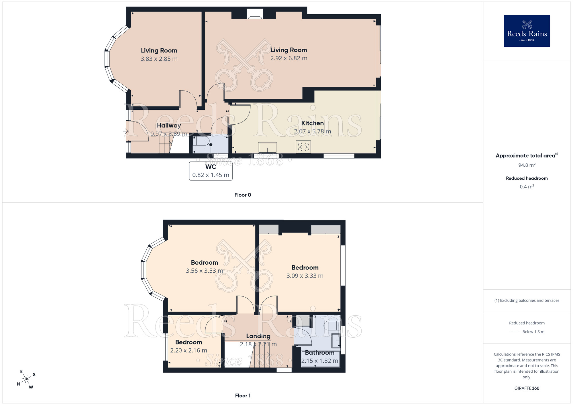 Floorplan of 3 bedroom Semi Detached House for sale, Brunshaw Road, Burnley, Lancashire, BB10