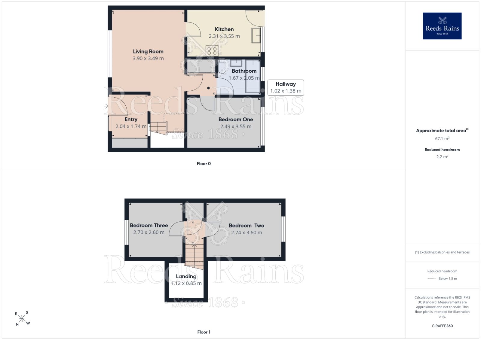 Floorplan of 3 bedroom Mid Terrace House for sale, Longworth Avenue, Burnley, Lancashire, BB10