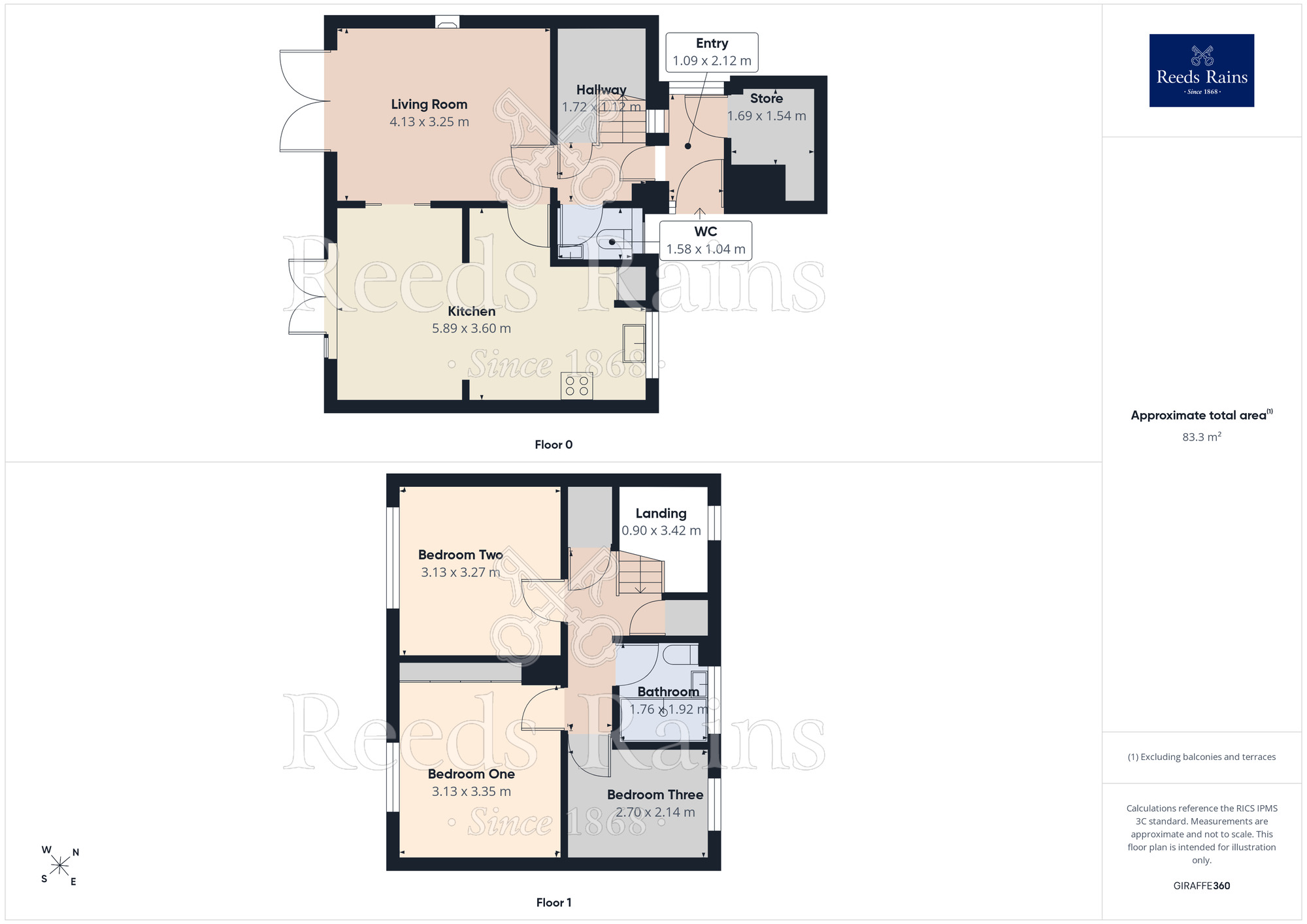 Floorplan of 3 bedroom End Terrace House for sale, Holcombe Drive, Burnley, Lancashire, BB10