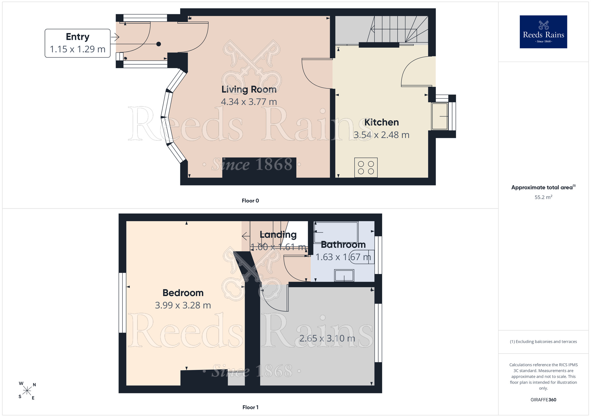 Floorplan of 2 bedroom Mid Terrace House for sale, Westcliffe Walk, Nelson, Lancashire, BB9