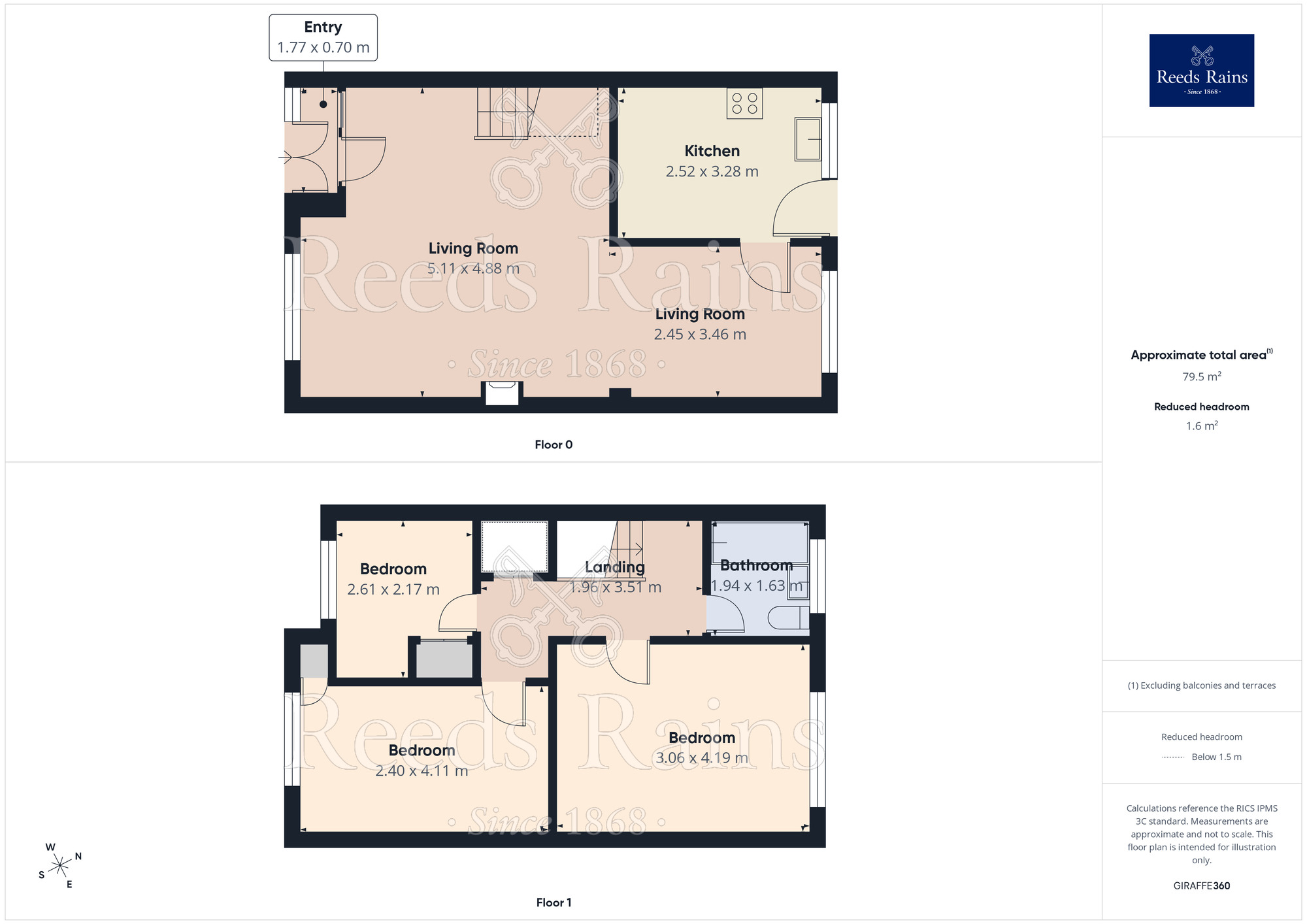 Floorplan of 3 bedroom Semi Detached House for sale, Hillside Close, Brierfield, Lancashire, BB9