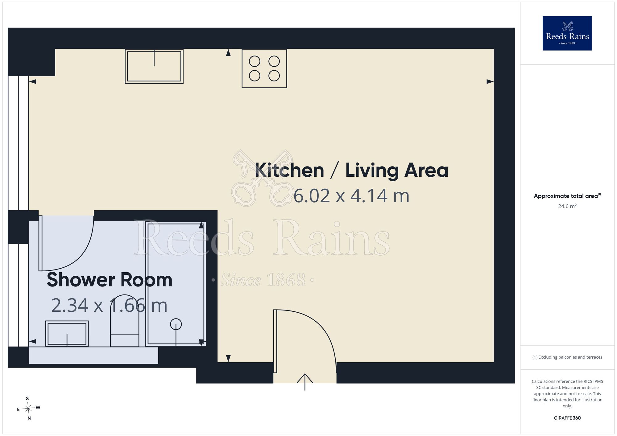 Floorplan of 1 bedroom Flat to rent, Bethesda Street, Burnley, Lancashire, BB11