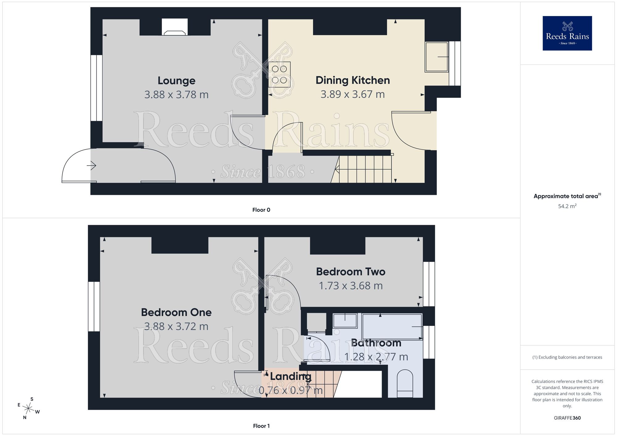 Floorplan of 2 bedroom Mid Terrace House to rent, Harley Street, Burnley, Lancashire, BB12