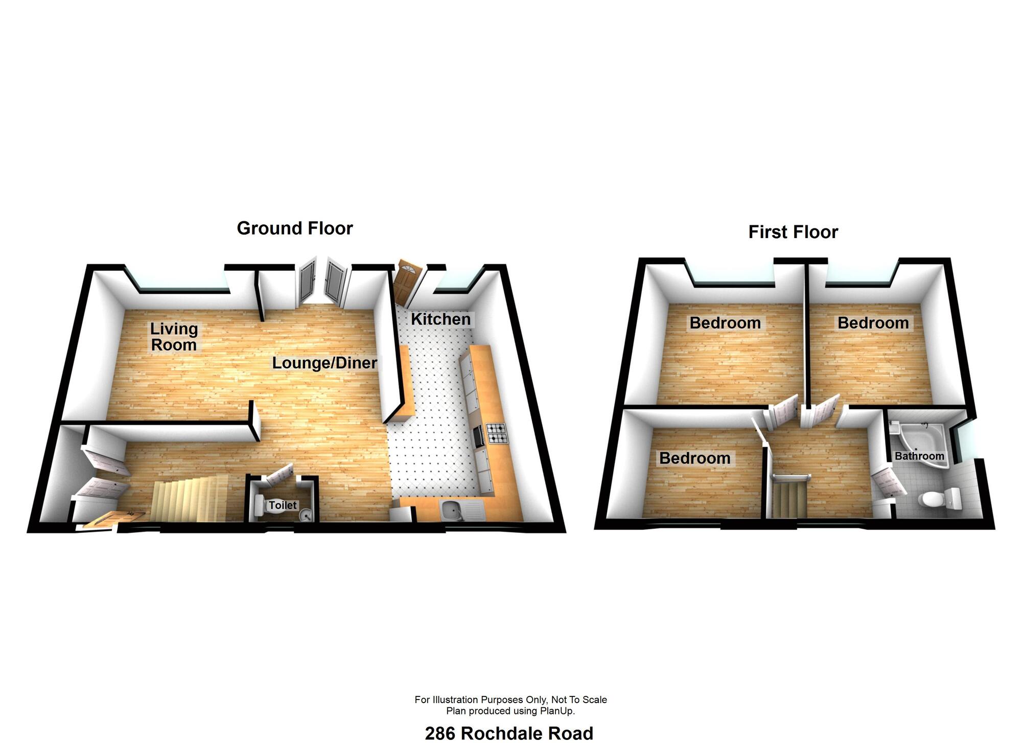 Floorplan of 3 bedroom Semi Detached House for sale, Rochdale Old Road, Bury, Greater Manchester, BL9