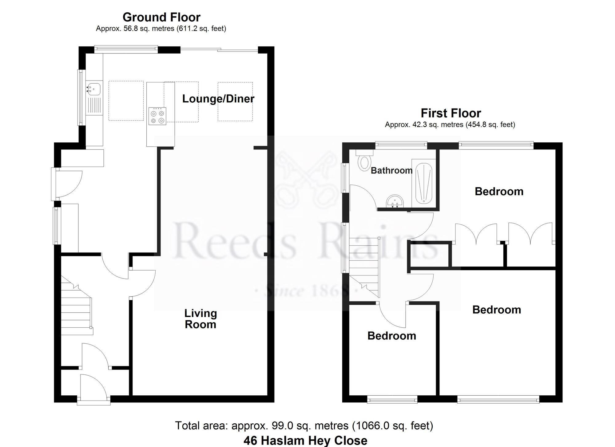 Floorplan of 3 bedroom Semi Detached House for sale, Haslam Hey Close, Bury, Greater Manchester, BL8