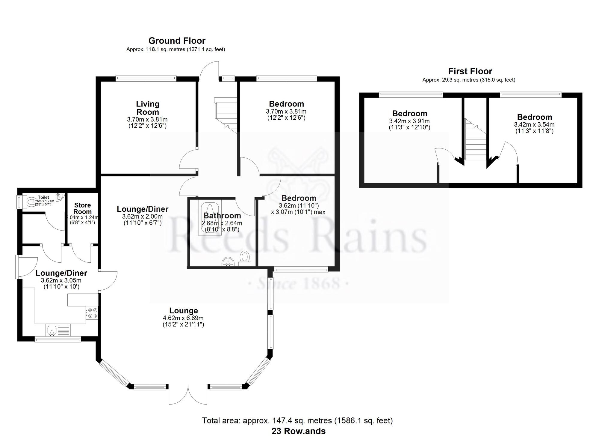 Floorplan of 4 bedroom Semi Detached House for sale, Rowlands Road, Bury, Greater Manchester, BL9