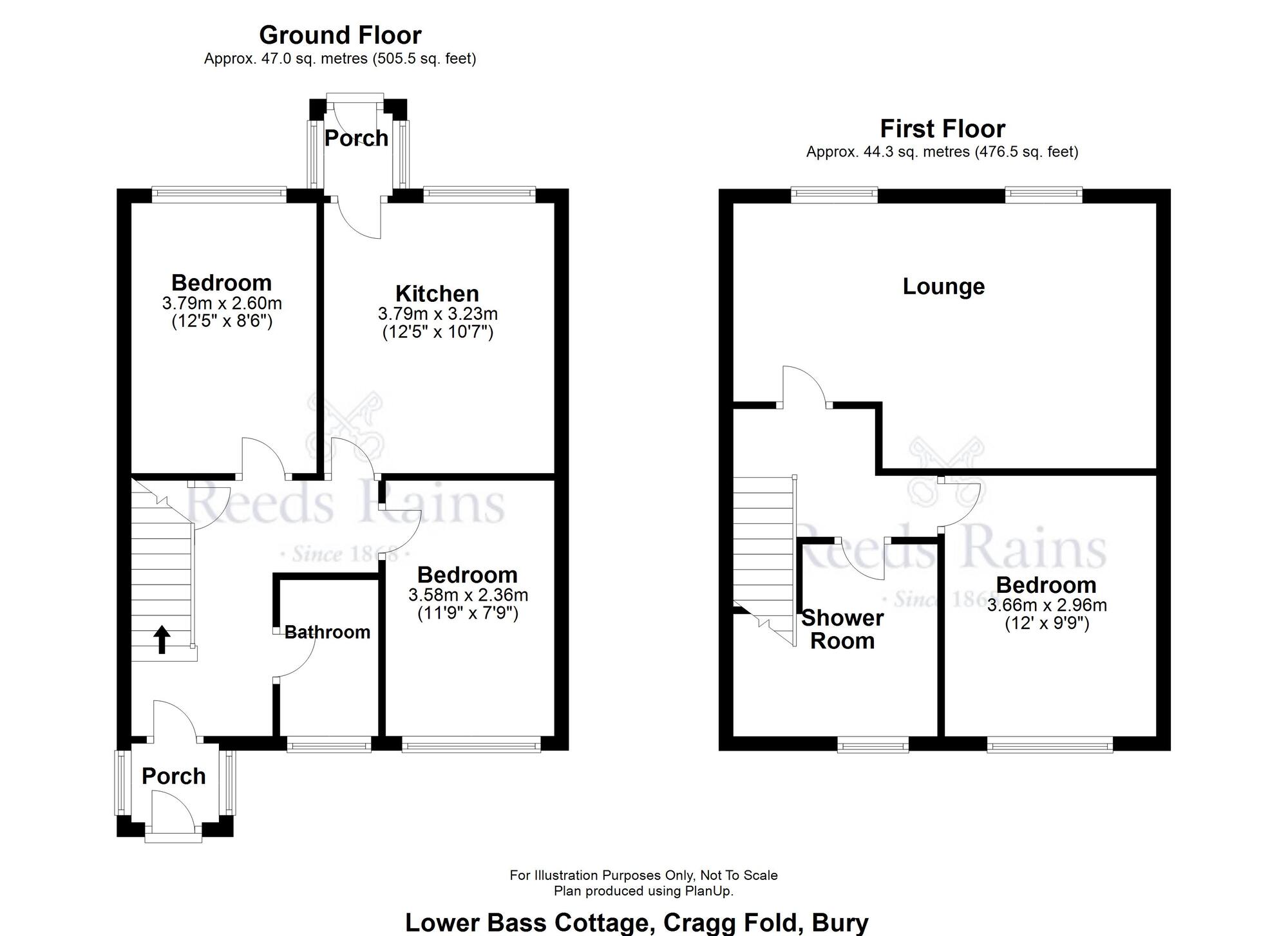 Floorplan of 3 bedroom  House for sale, Cragg Fold, Crag Lane, Greater Manchester, BL9