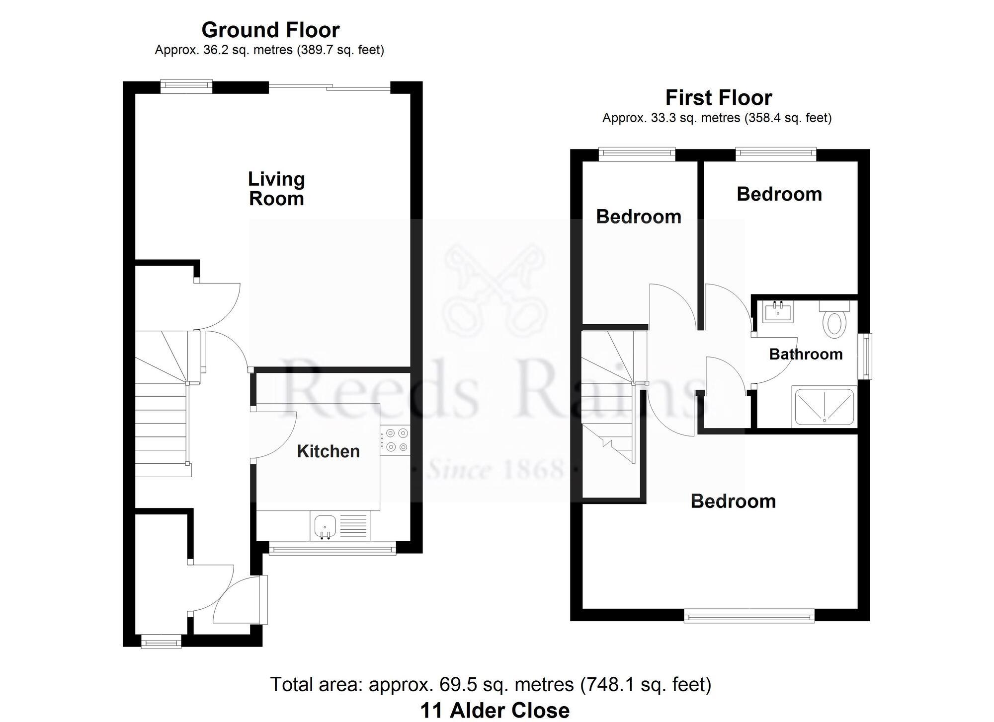 Floorplan of 3 bedroom Semi Detached House for sale, Alder Close, Bury, Greater Manchester, BL8