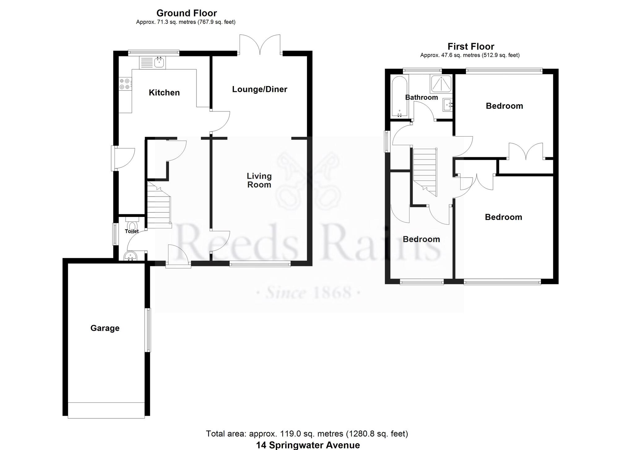 Floorplan of 3 bedroom Detached House for sale, Springwater Avenue, Ramsbottom, Greater Manchester, BL0