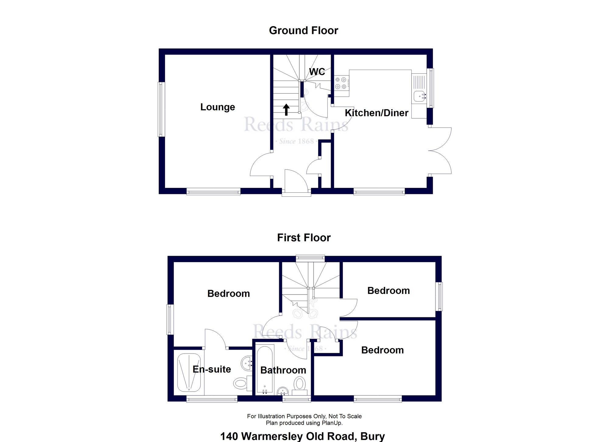Floorplan of 3 bedroom Detached House for sale, Walmersley Old Road, Bury, Greater Manchester, BL9