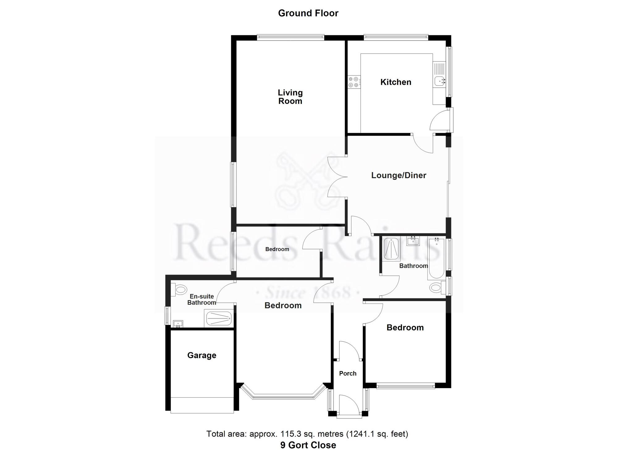 Floorplan of 3 bedroom Detached Bungalow for sale, Gort Close, Bury, Greater Manchester, BL9