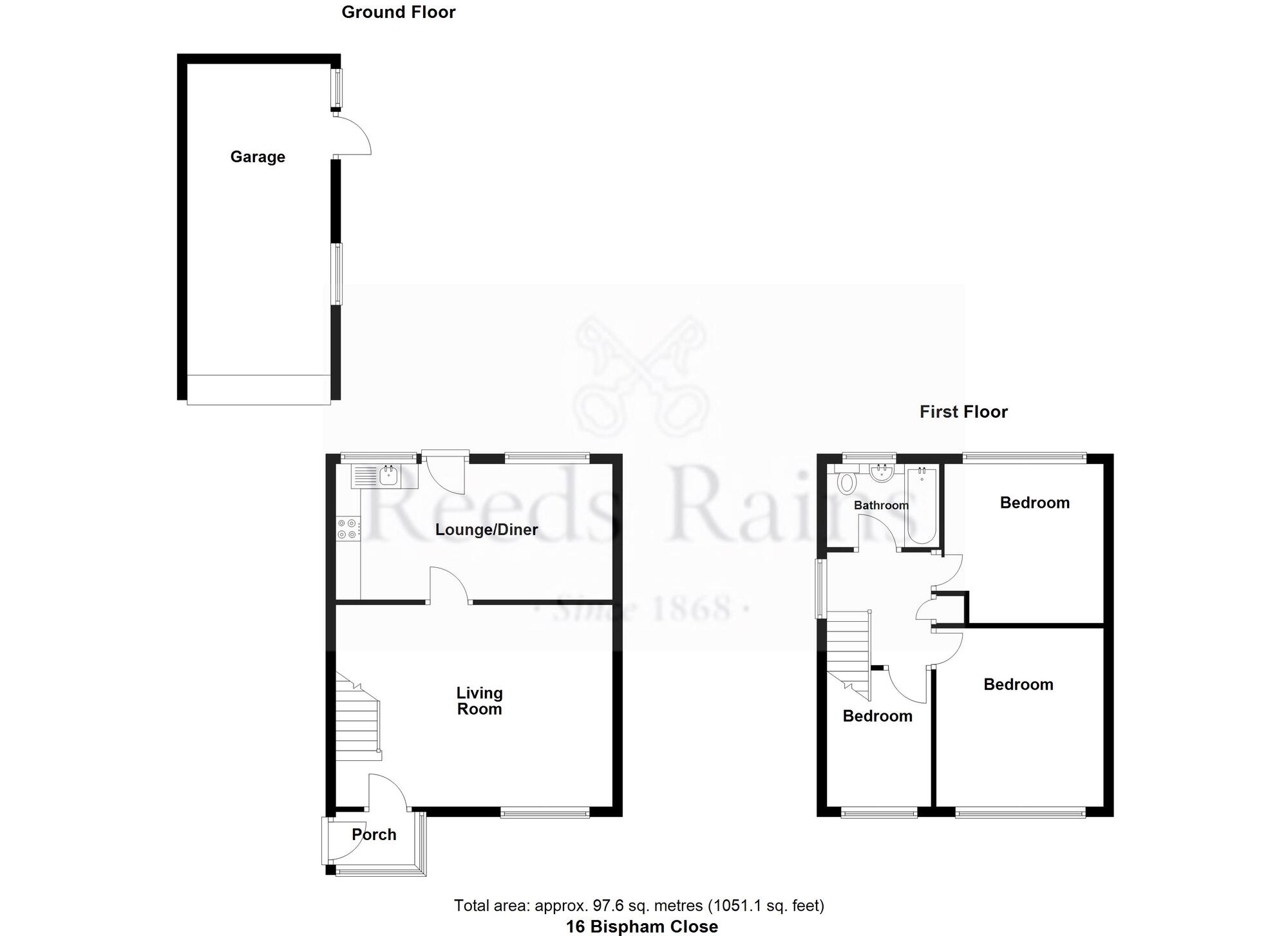 Floorplan of 3 bedroom Semi Detached House for sale, Bispham Close, Bury, Greater Manchester, BL8