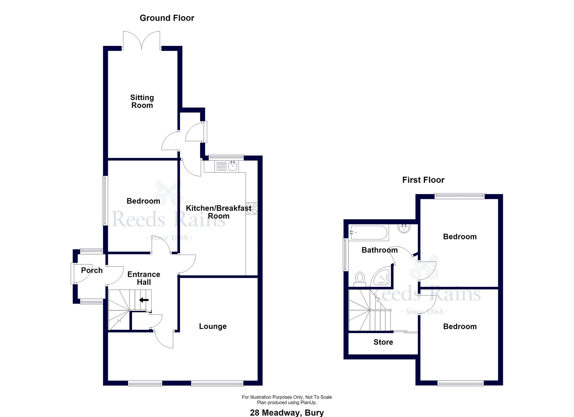 Floorplan of 4 bedroom Semi Detached House for sale, Meadway, Bury, Greater Manchester, BL9