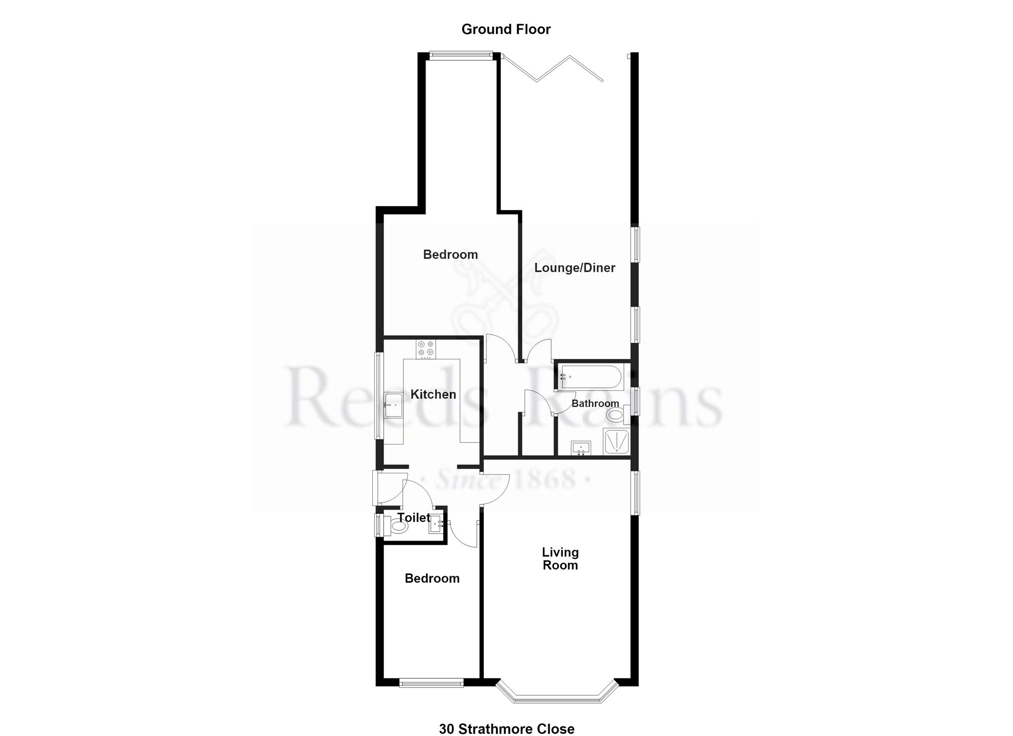 Floorplan of 2 bedroom Detached Bungalow for sale, Strathmore Close, Ramsbottom, Greater Manchester, BL0