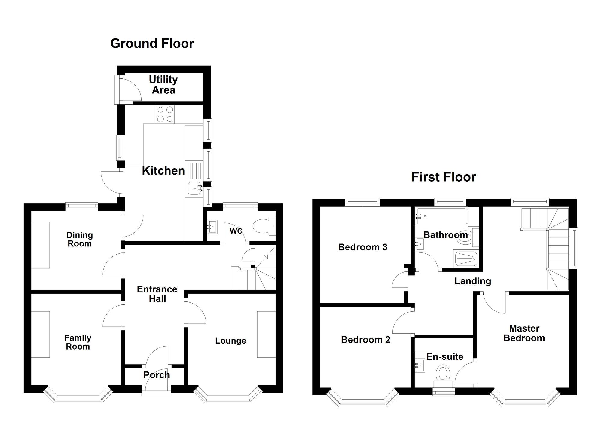 Floorplan of 3 bedroom Detached House for sale, Belfast Road, Carrickfergus, County Antrim, BT38